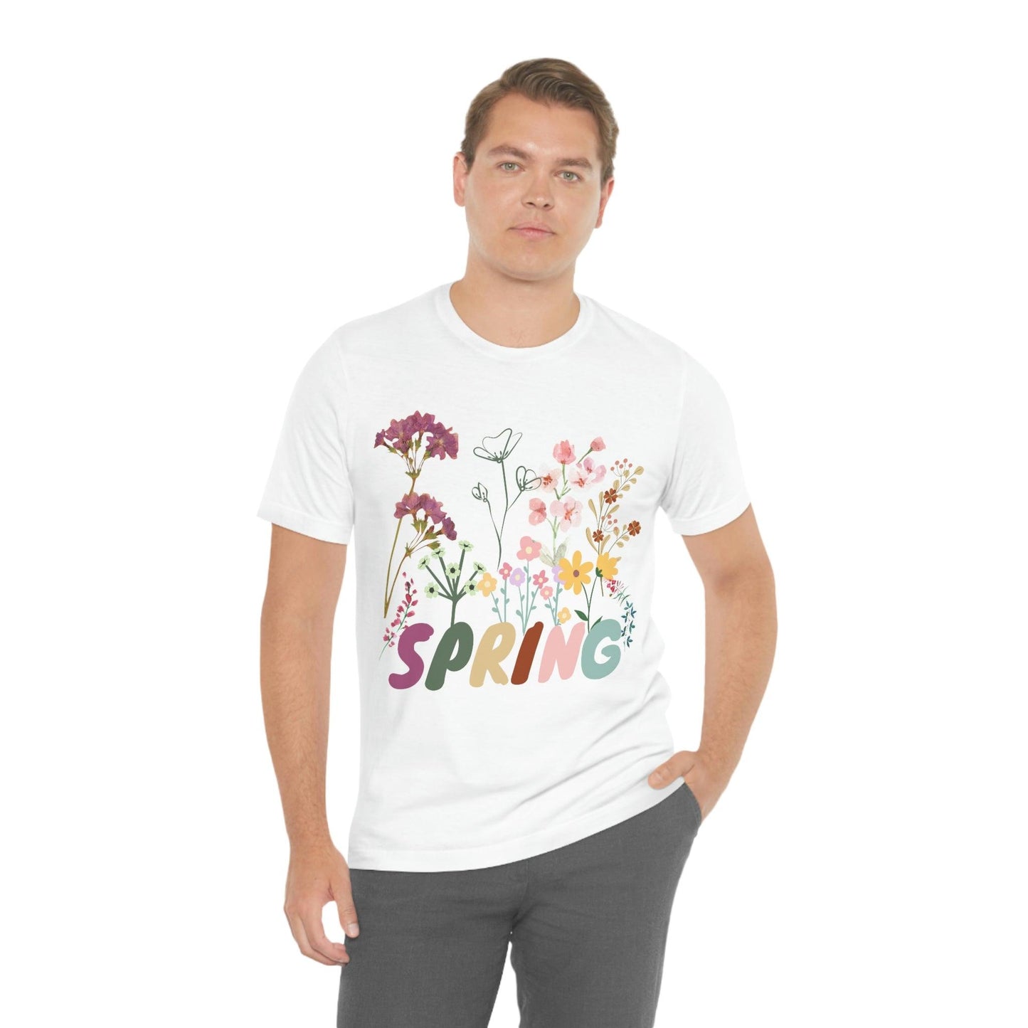 Spring Shirt, Flower T shirt, Vintage Botanical Shirt, Vintage T-shirt, Graphic Tshirt, Botanical Print, Vintage Flower Shirt, Wildflower,