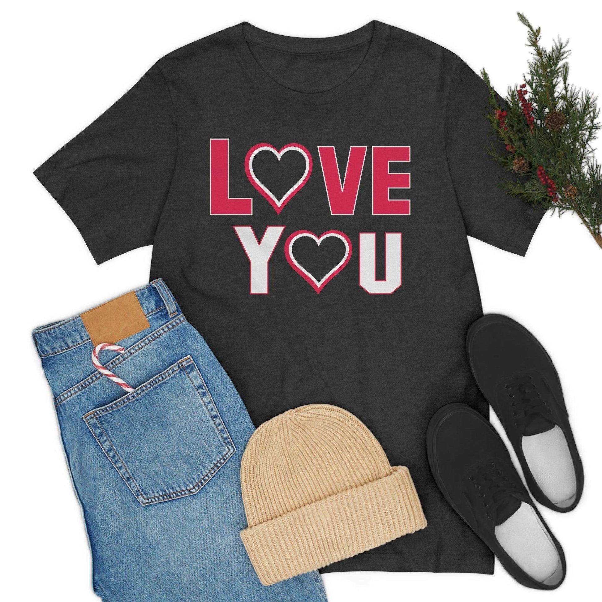 love you heart Tee - Giftsmojo