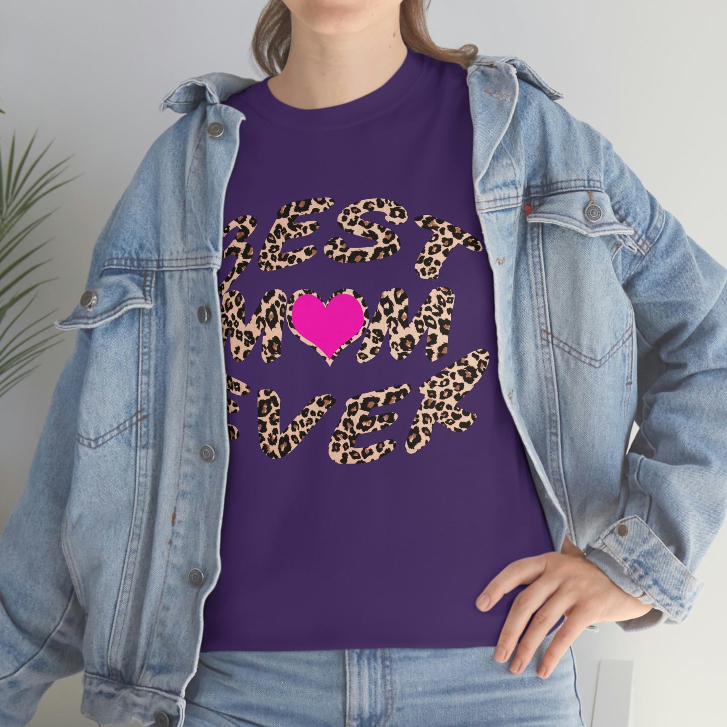 Best mom ever leopard print Tee