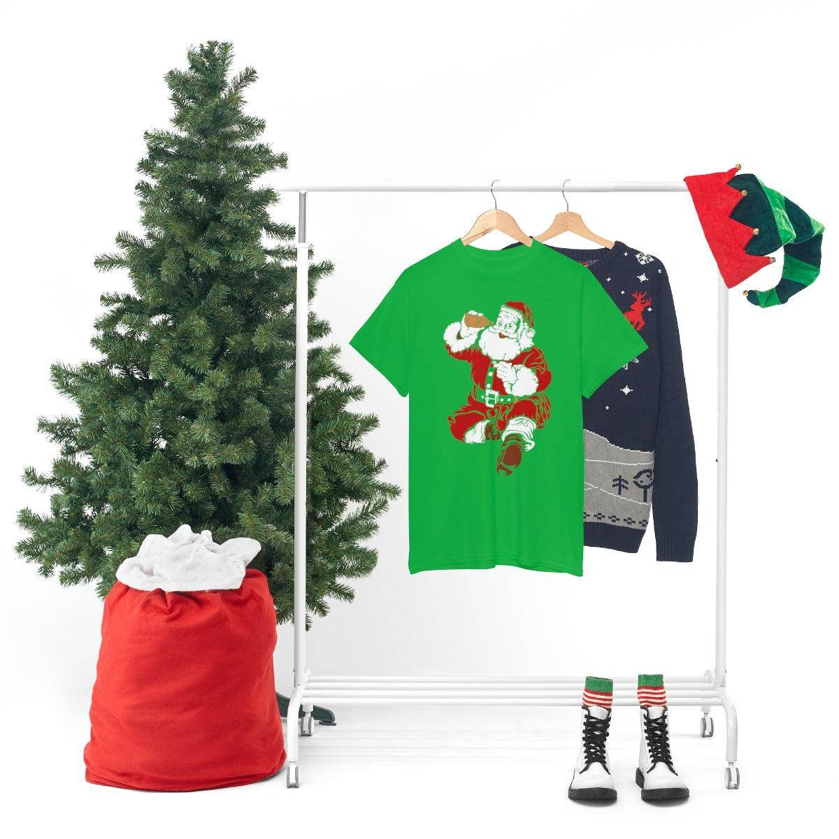 Santa Drinking Beer Funny T-shirt Funny Christmas Shirt Funny Santa Shirt Santa Gift - Giftsmojo