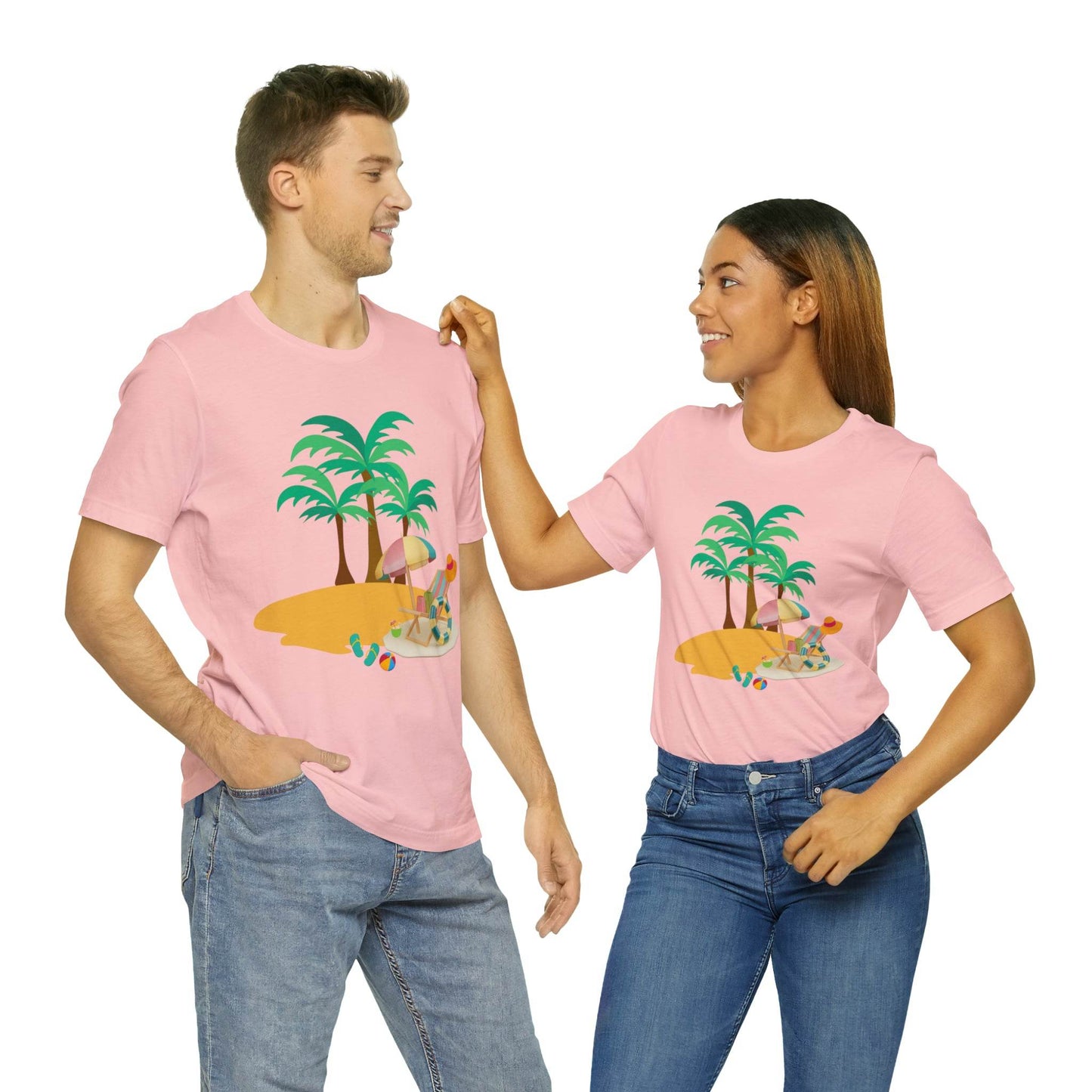Beach shirt, Beach t-shirt, Summer shirt, Beachwear, Beach fashion, Tropical print, Trendy design, Stylish beach apparel - Giftsmojo