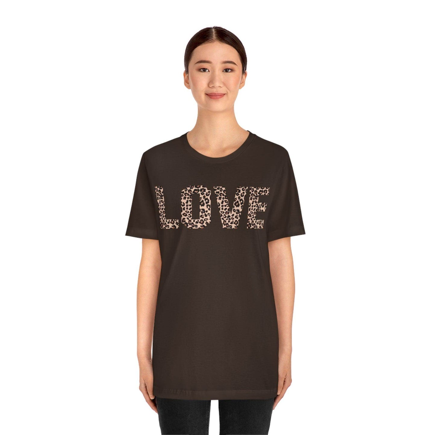 Leopard print love Tee - Giftsmojo