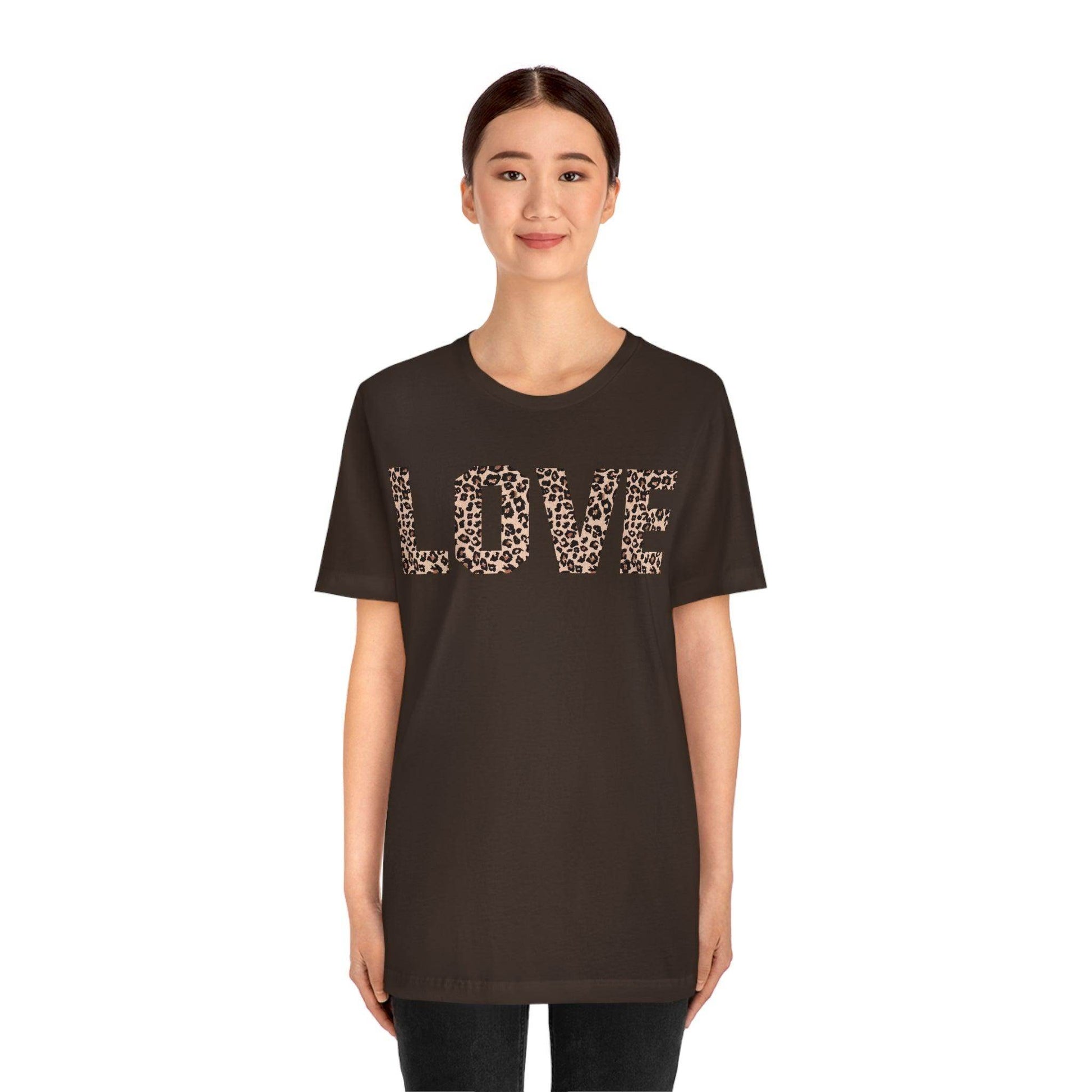 Leopard print love Tee - Giftsmojo