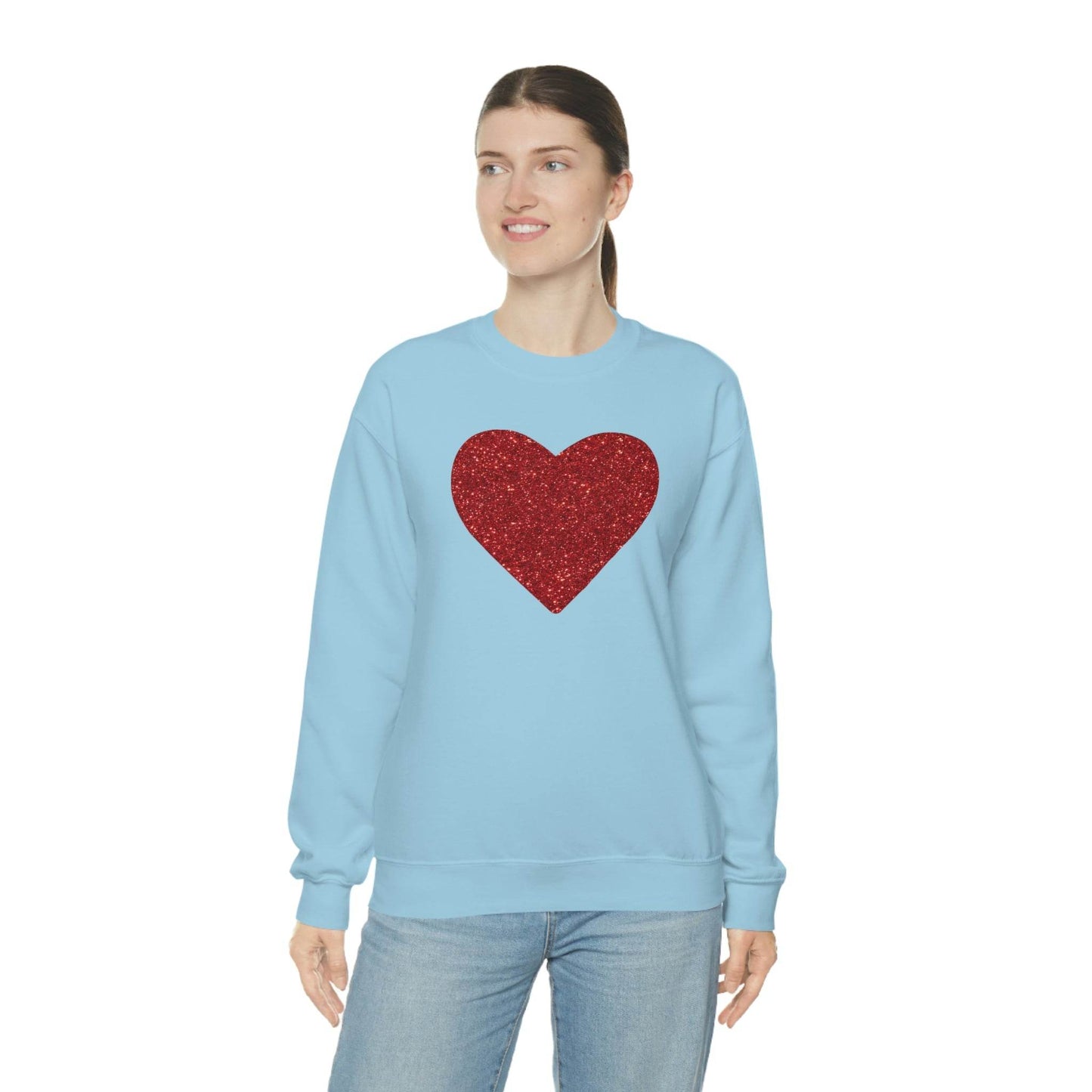 Heart Sweatshirt Love sweatshirt Love Shirt Cute Love Shirt with Heart Valentine sweatshirt - Matching Love shirt Girlfriend gift Boyfriend - Giftsmojo