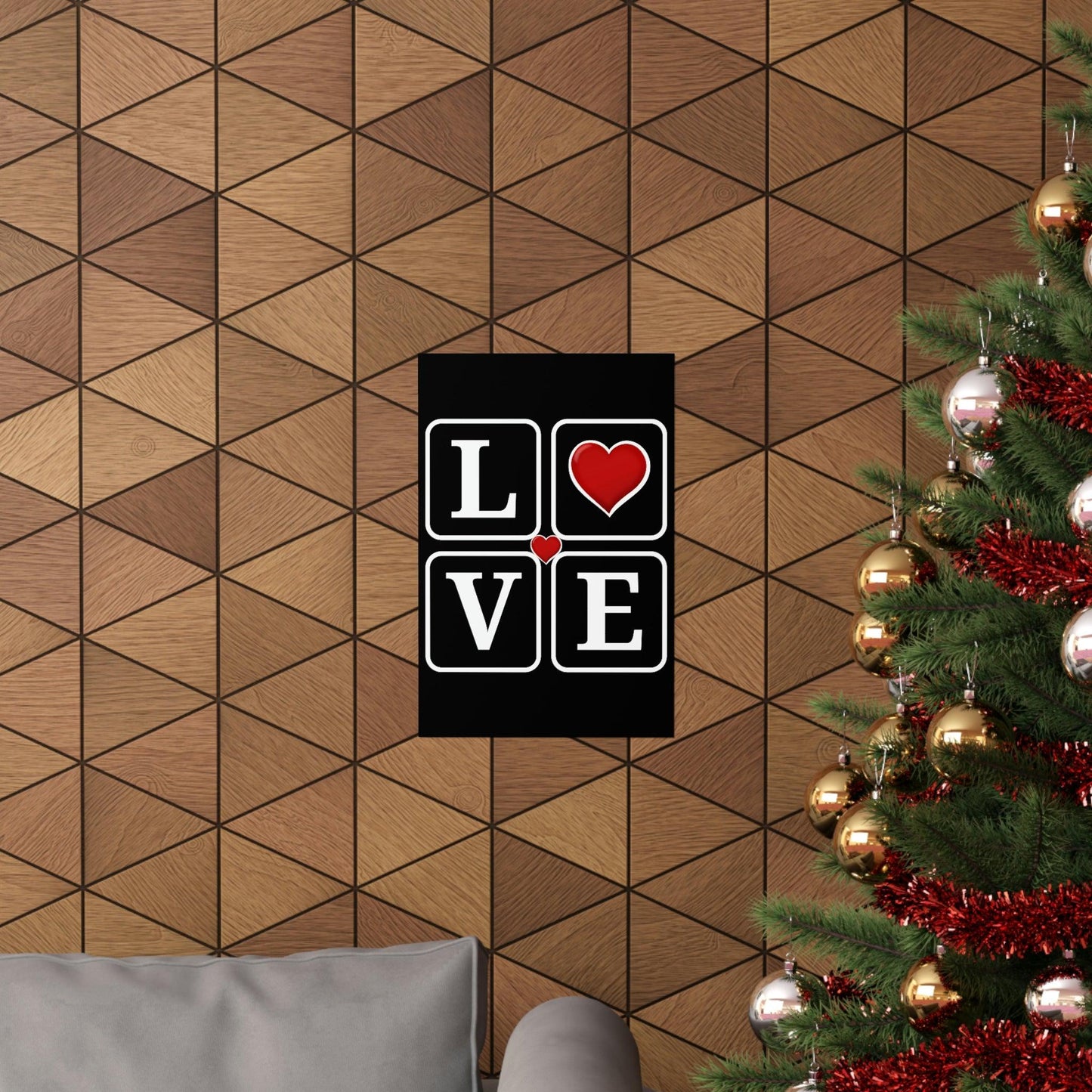 Love Square with Heart Premium Matte Vertical Posters - Giftsmojo