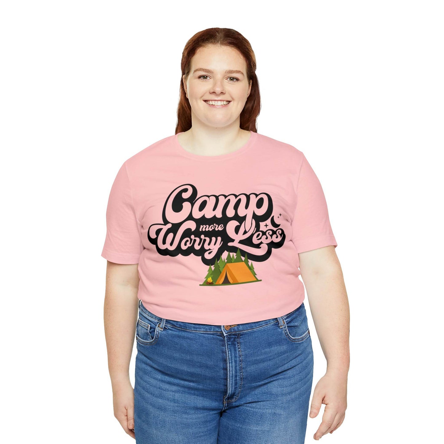 Camp More Worry Less Shirt, Outdoor adventure clothing, Nature-inspired shirts, Outdoor enthusiasts gift, Adventure-themed attire - Giftsmojo