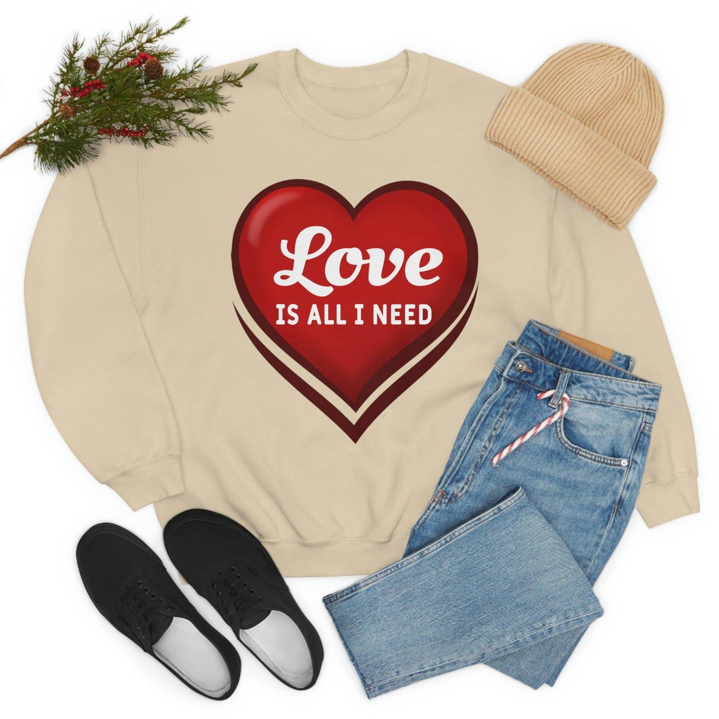 Love is all I need Sweatshirt, Valentine gift - Giftsmojo
