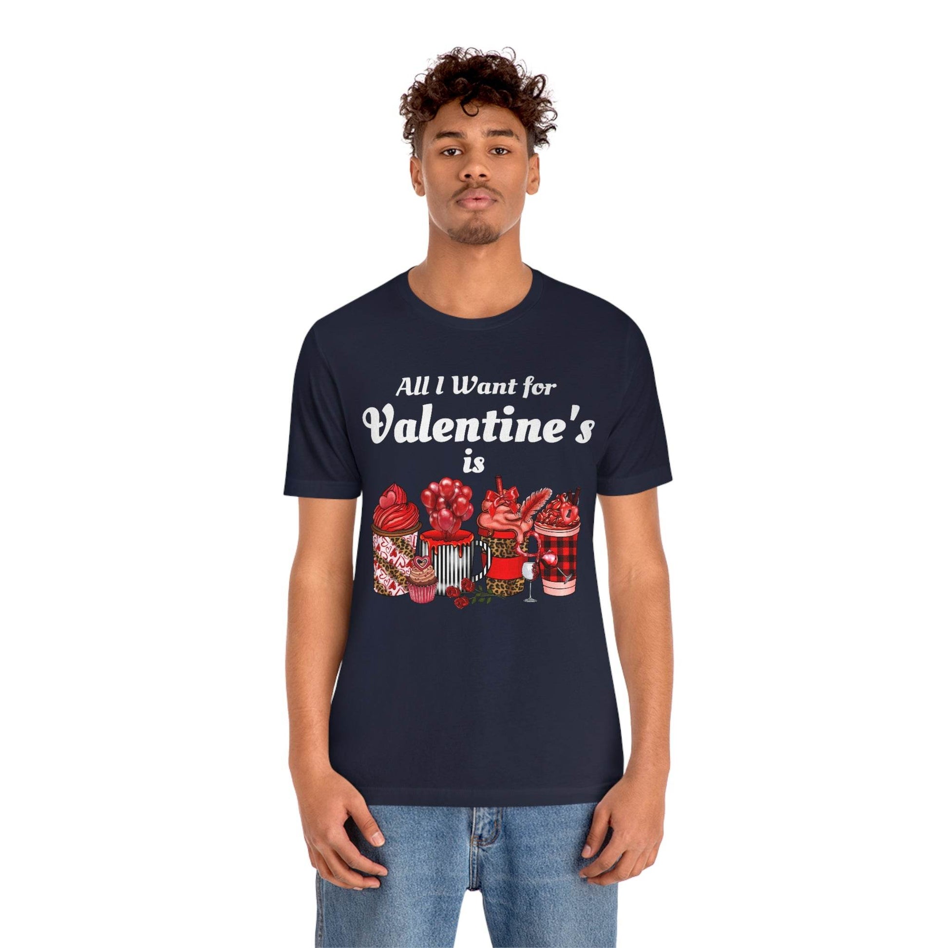 All I want for Valentines is Coffee Tee - Giftsmojo