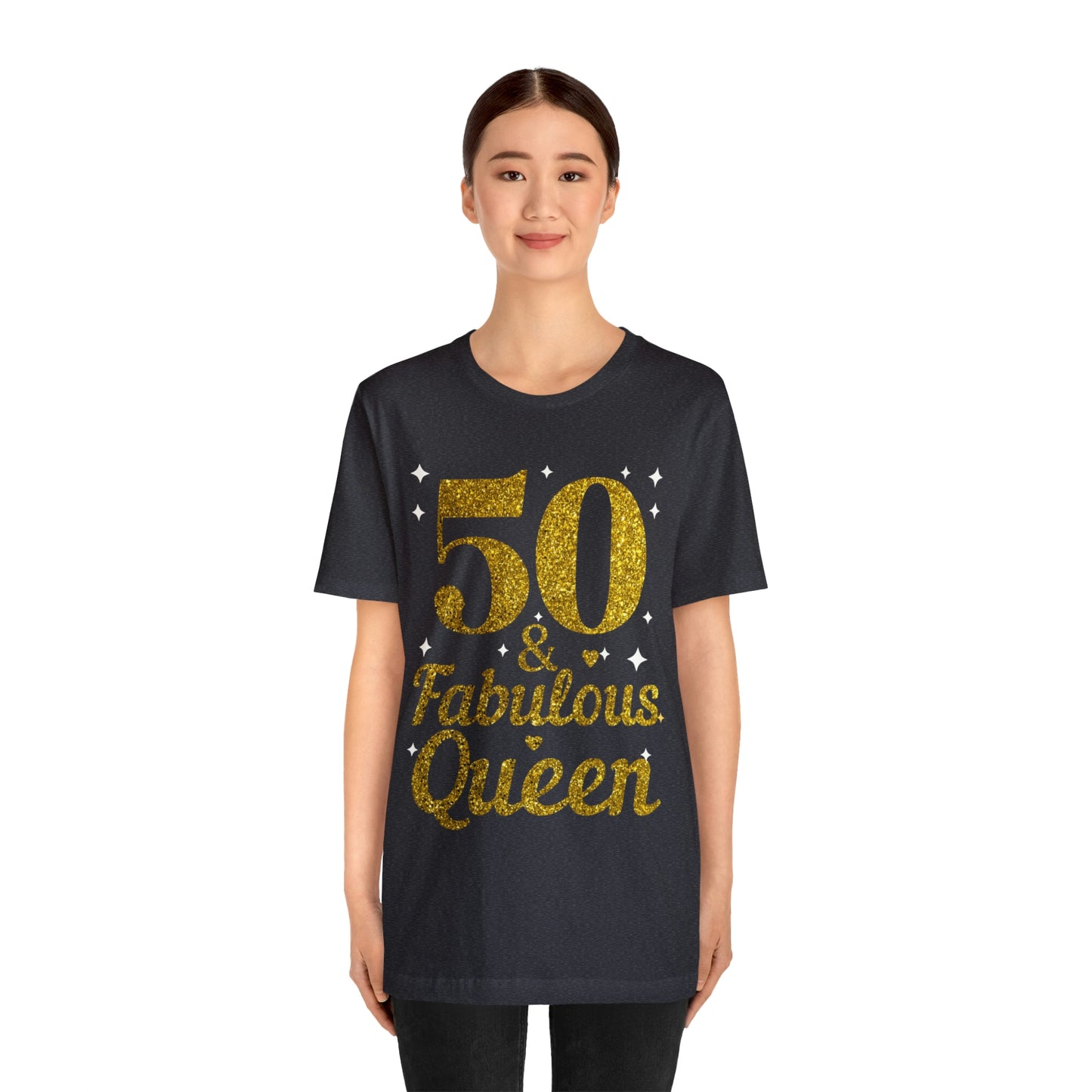 Funny 50th birthday shirt, 50th birthday Tshirt, 50 and fabulous Queen, birthday queen shirt, Gift for 50th birthday, Vintage shirt, birthday gift, birthday girl shirt, mom’s birthday gift, mom gift, wife gift,