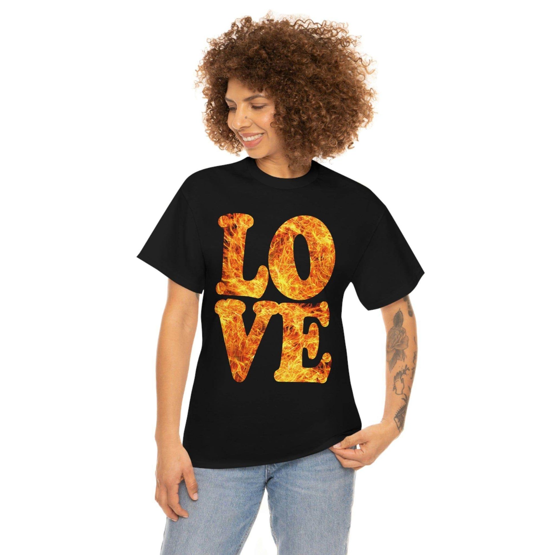 love fire big Tee - Giftsmojo