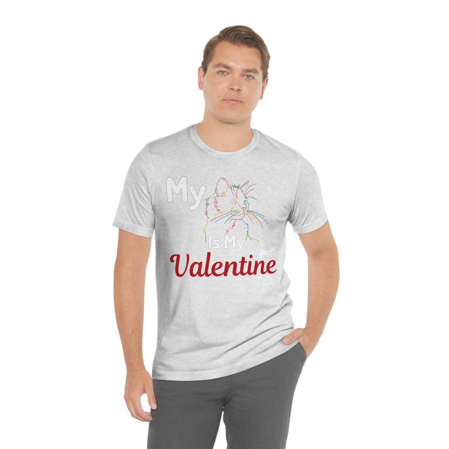 My Cat is My Valentine, Cute Pet lover Valentine shirt - Cute Cat lover shirt - Cat Mom shirt - Giftsmojo