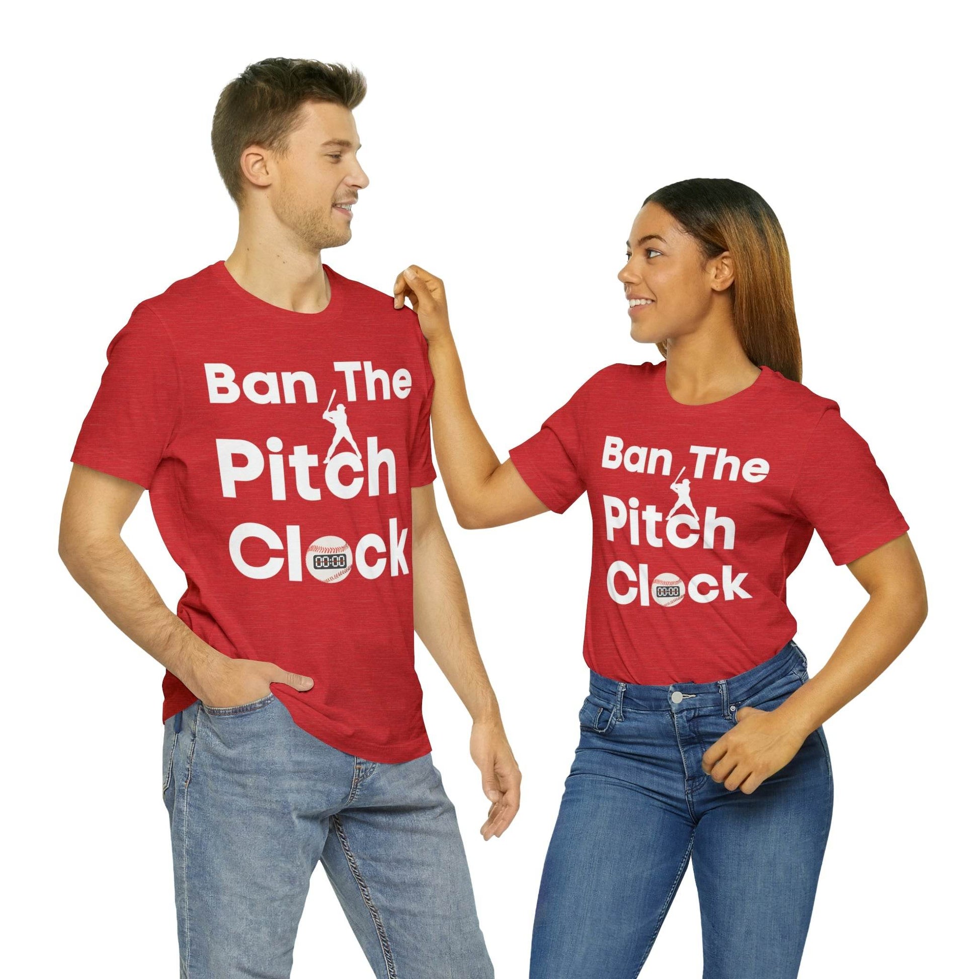 Ban The Pitch Clock in Baseball Ban Baseball Pitch Clock - Show Your Support By Wearing this shirt to the Games - Giftsmojo