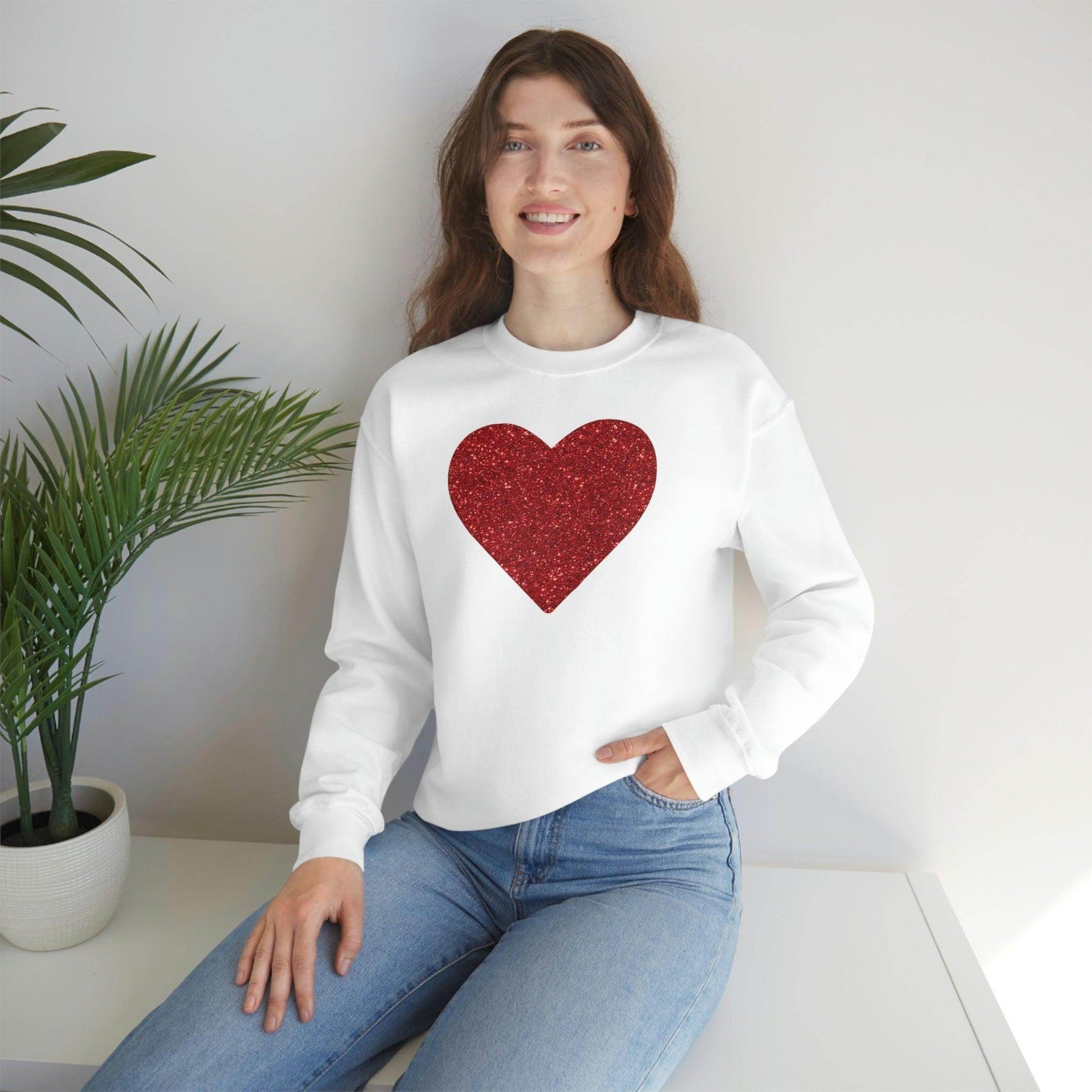 Heart Sweatshirt Love sweatshirt Love Shirt Cute Love Shirt with Heart Valentine sweatshirt - Matching Love shirt Girlfriend gift Boyfriend - Giftsmojo