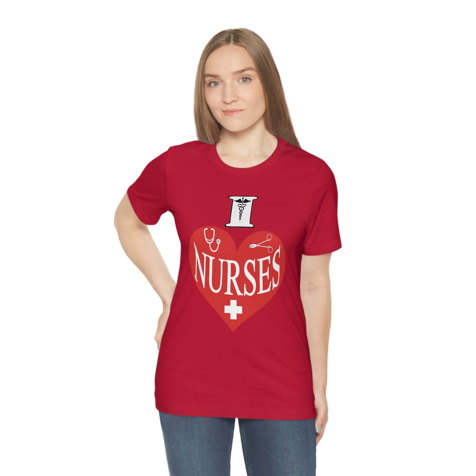 I love Nurses Tee - Giftsmojo