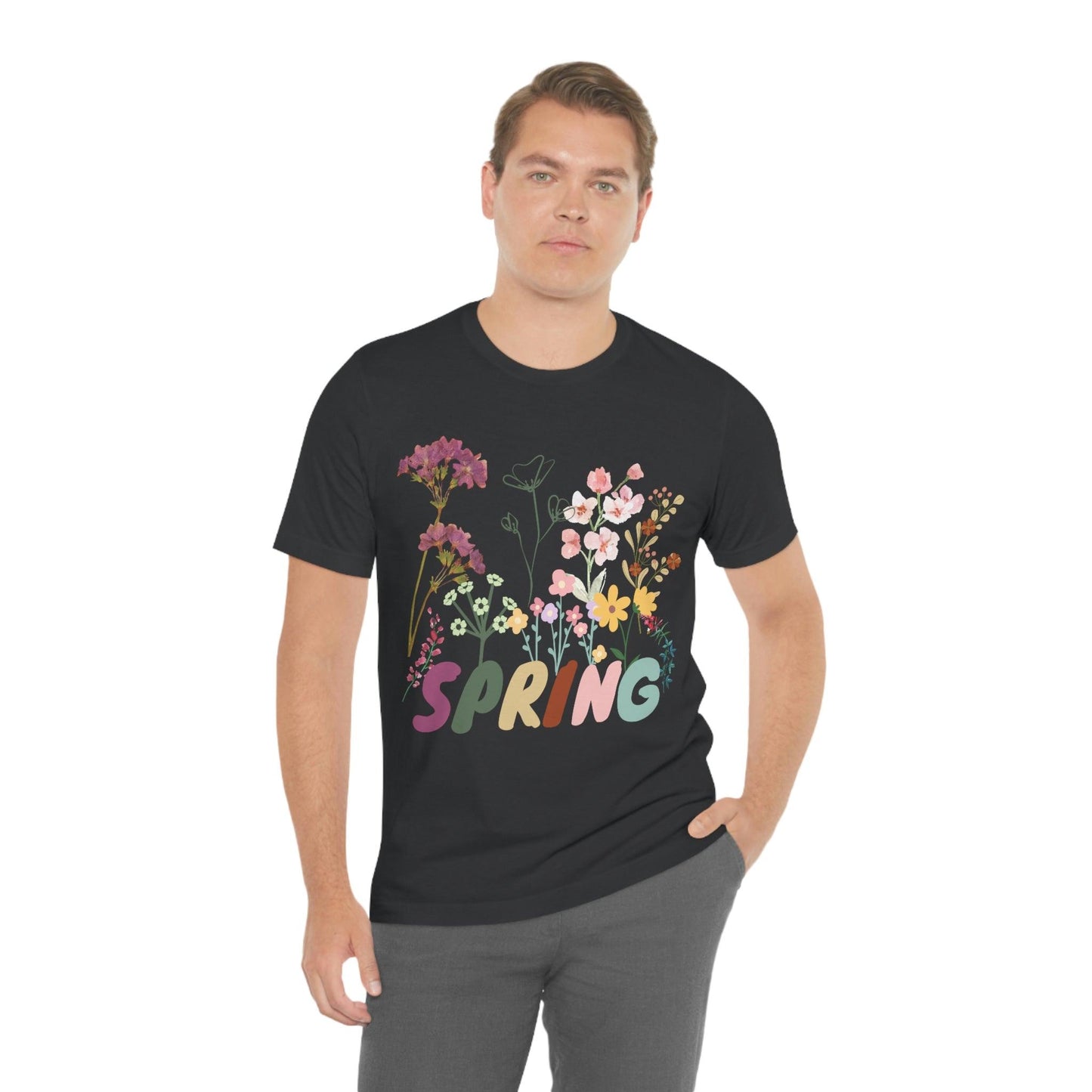 Spring Shirt, Flower T shirt, Vintage Botanical Shirt, Vintage T-shirt, Graphic Tshirt, Botanical Print, Vintage Flower Shirt, Wildflower,