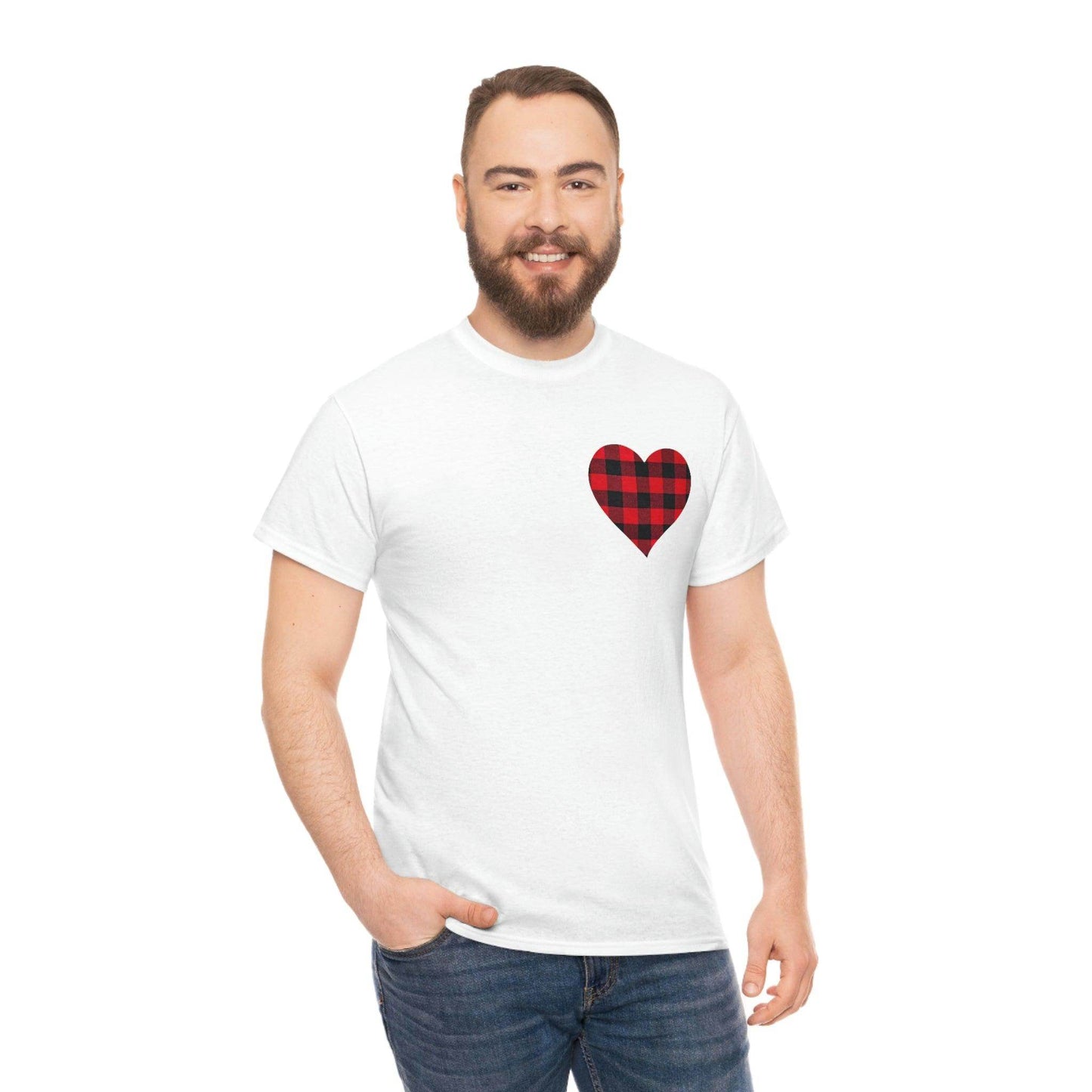 Plaid Heart T-Shirt - Giftsmojo