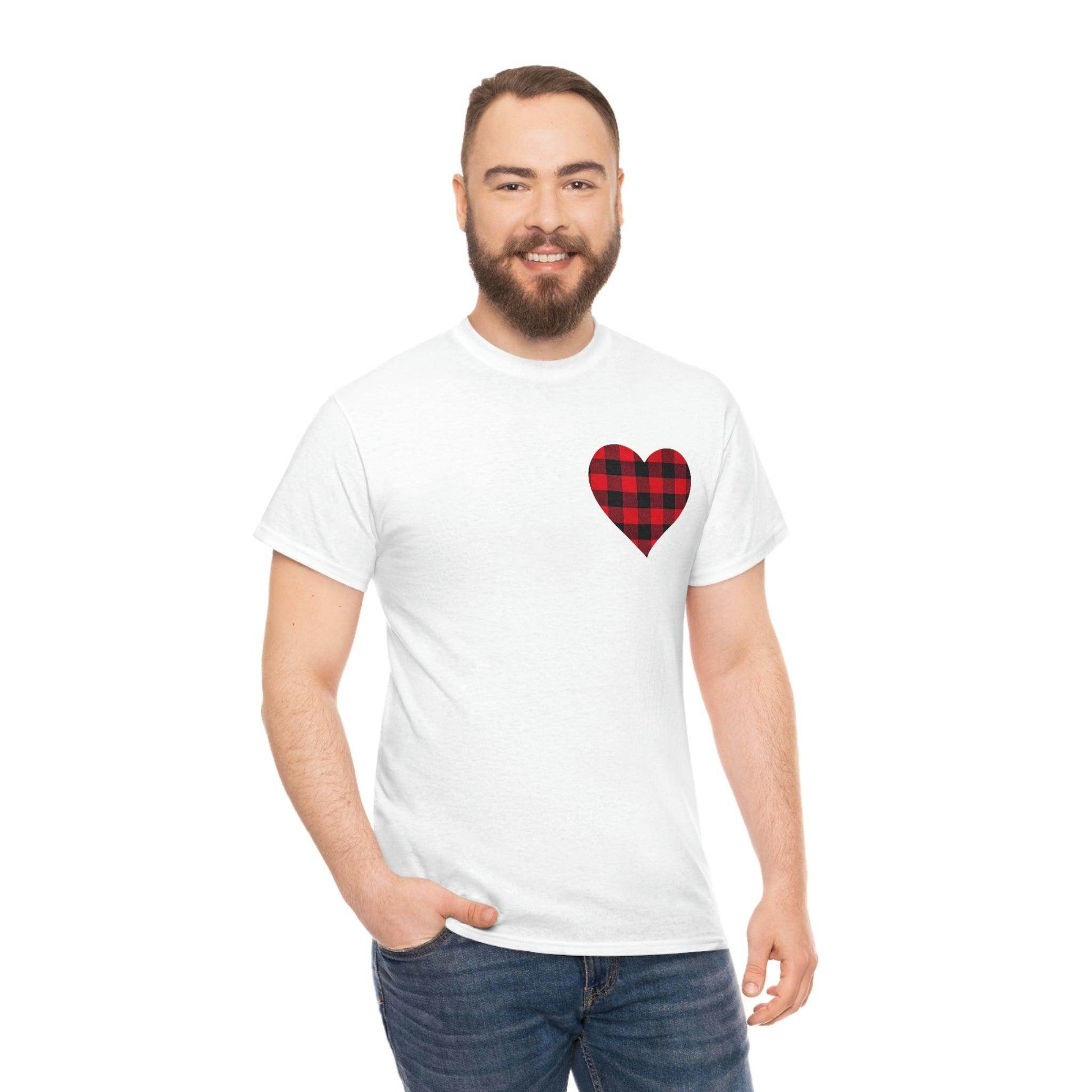 Plaid Heart T-Shirt - Giftsmojo