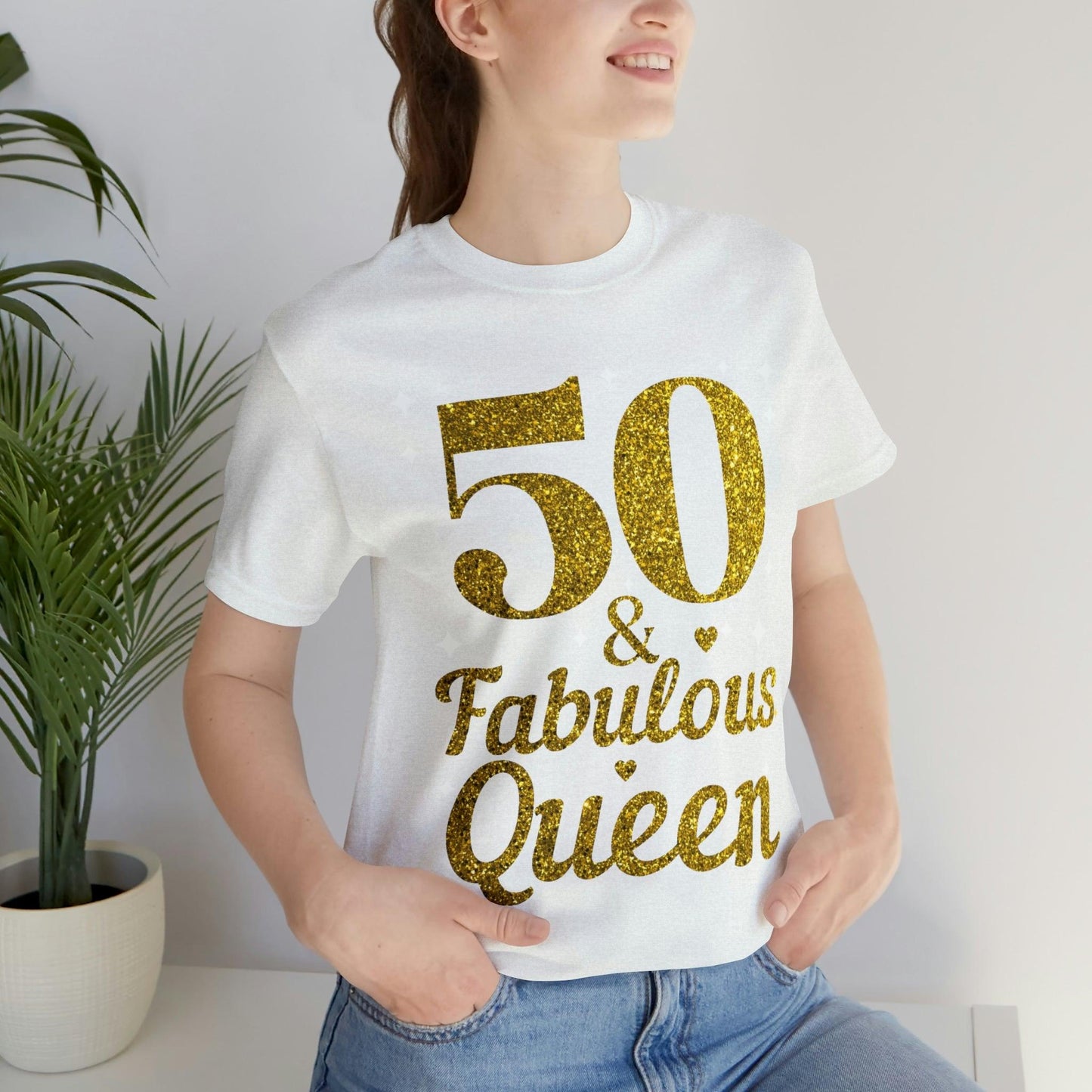 Funny 50th birthday shirt, 50th birthday Tshirt, 50 and fabulous Queen, birthday queen shirt, Gift for 50th birthday, Vintage shirt, birthday gift, birthday girl shirt, mom’s birthday gift, mom gift, wife gift, - Giftsmojo