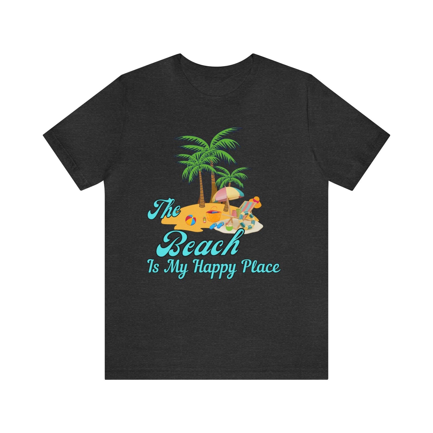 Beach shirt, The Beach is my happy place shirt, Beach t-shirt, Summer shirt, Beachwear, Beach fashion, Stylish beach apparel