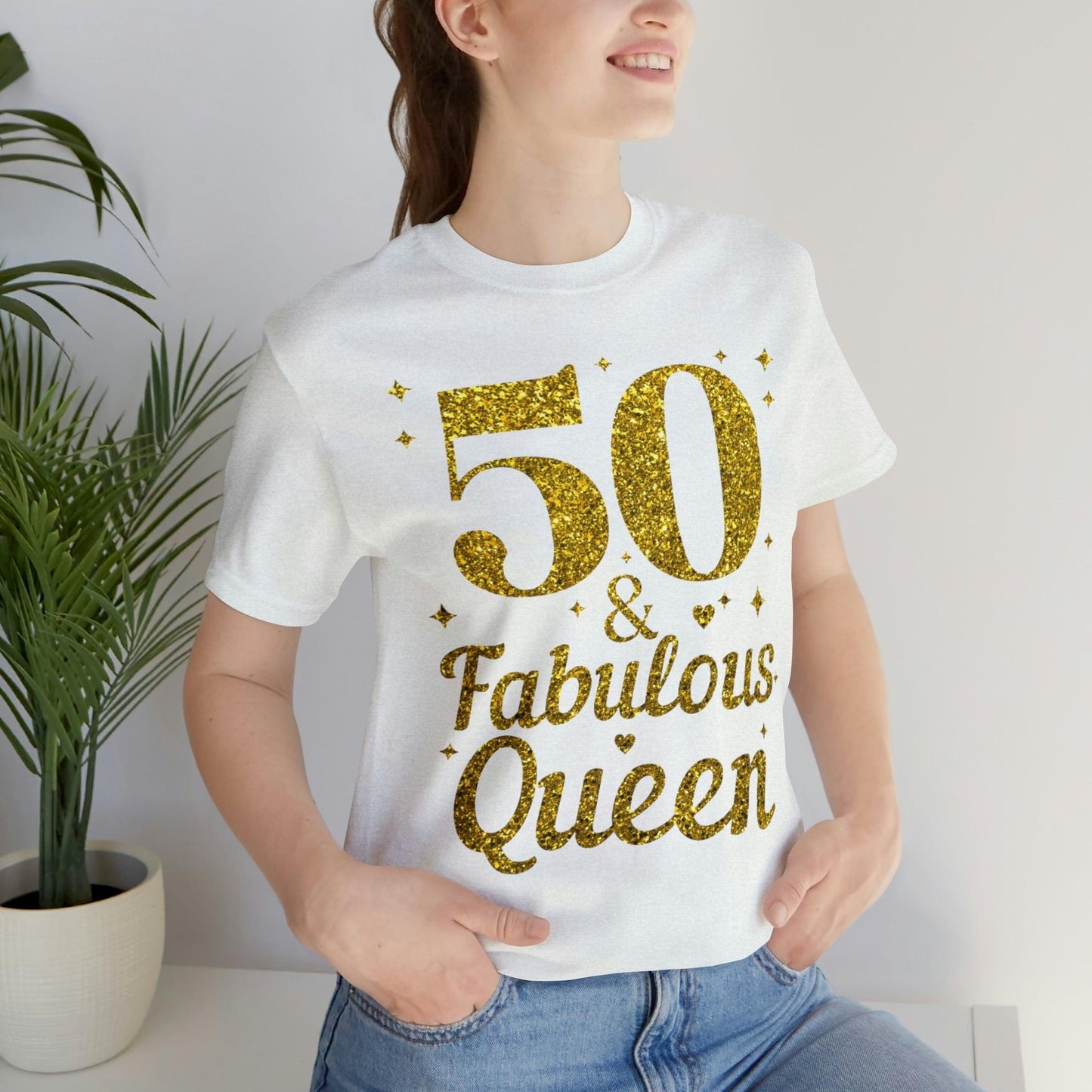 50 and Fabulous Queen shirt, Funny 50th birthday shirt, 50th birthday Tshirt, birthday queen shirt, Gift for 50th birthday, Vintage shirt, birthday gift, birthday girl shirt, mom’s birthday gift - Giftsmojo