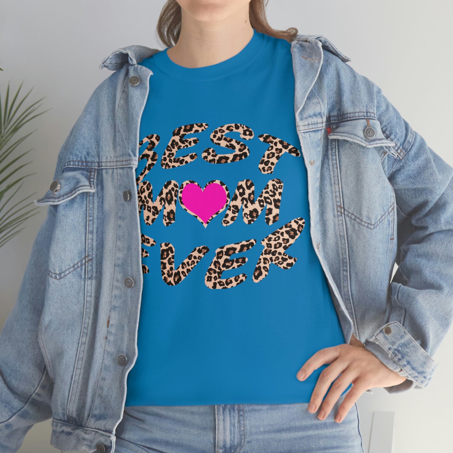 Best mom ever leopard print Tee
