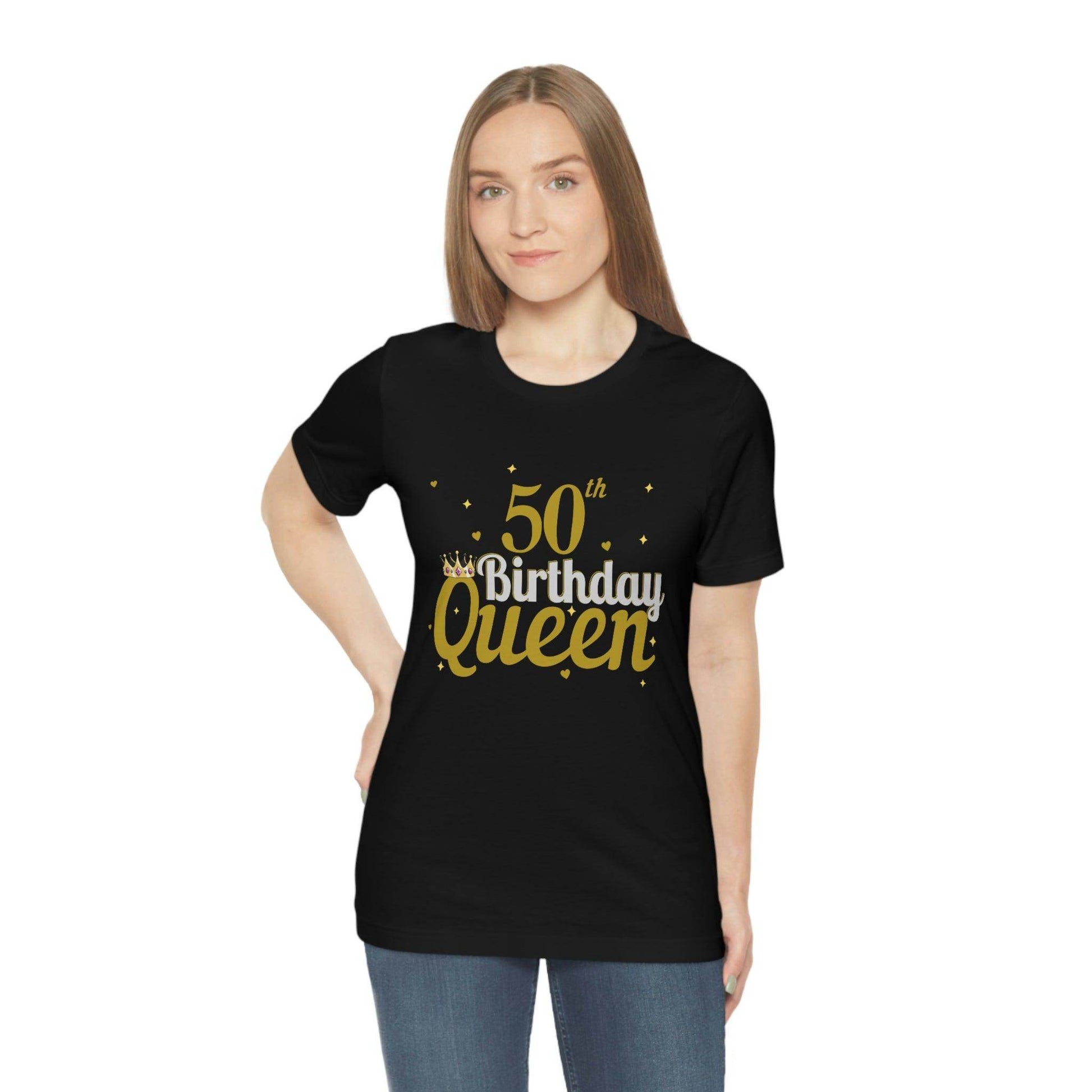50th birthday queen shirt, birthday shirt, gift for her - Giftsmojo