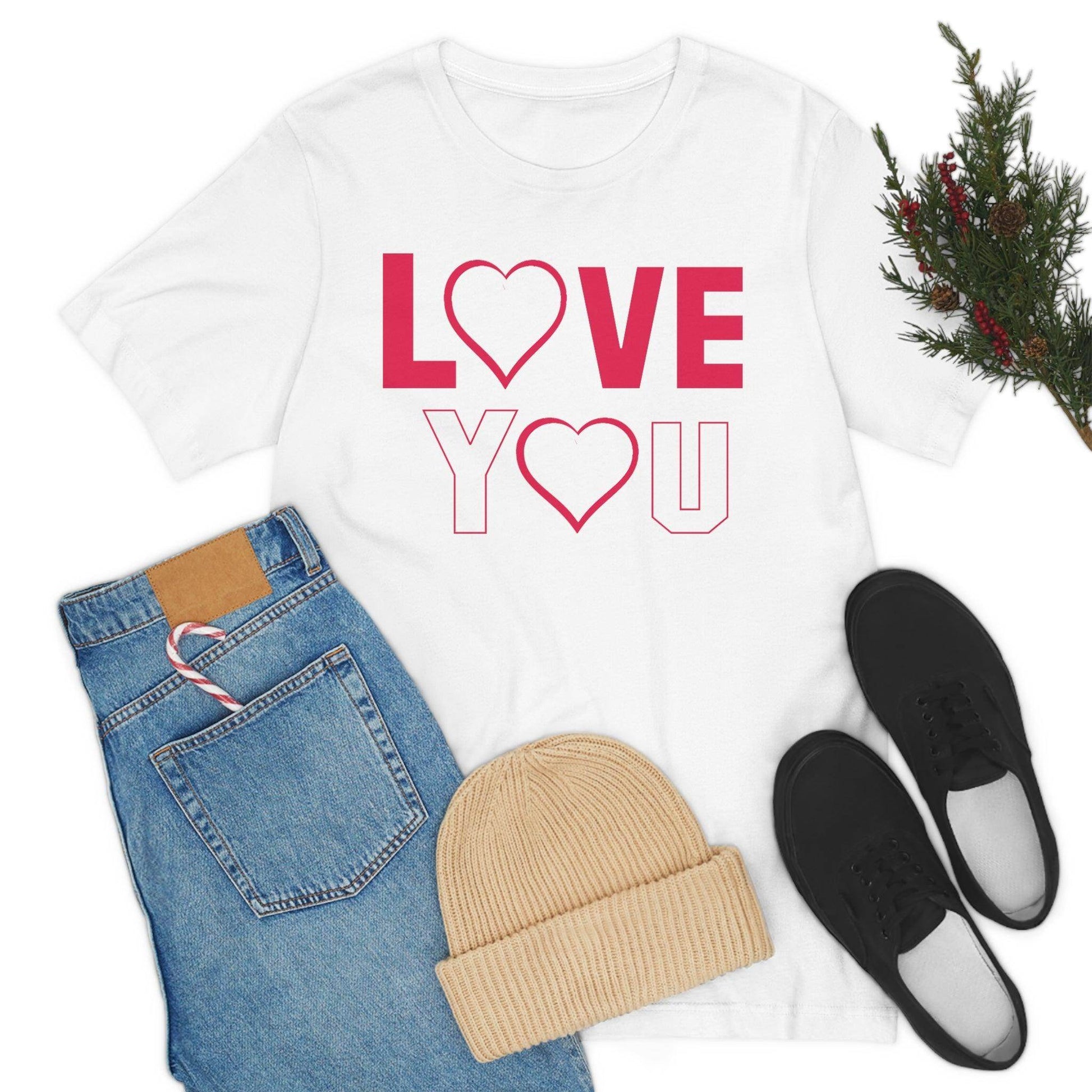 love you heart Tee - Giftsmojo