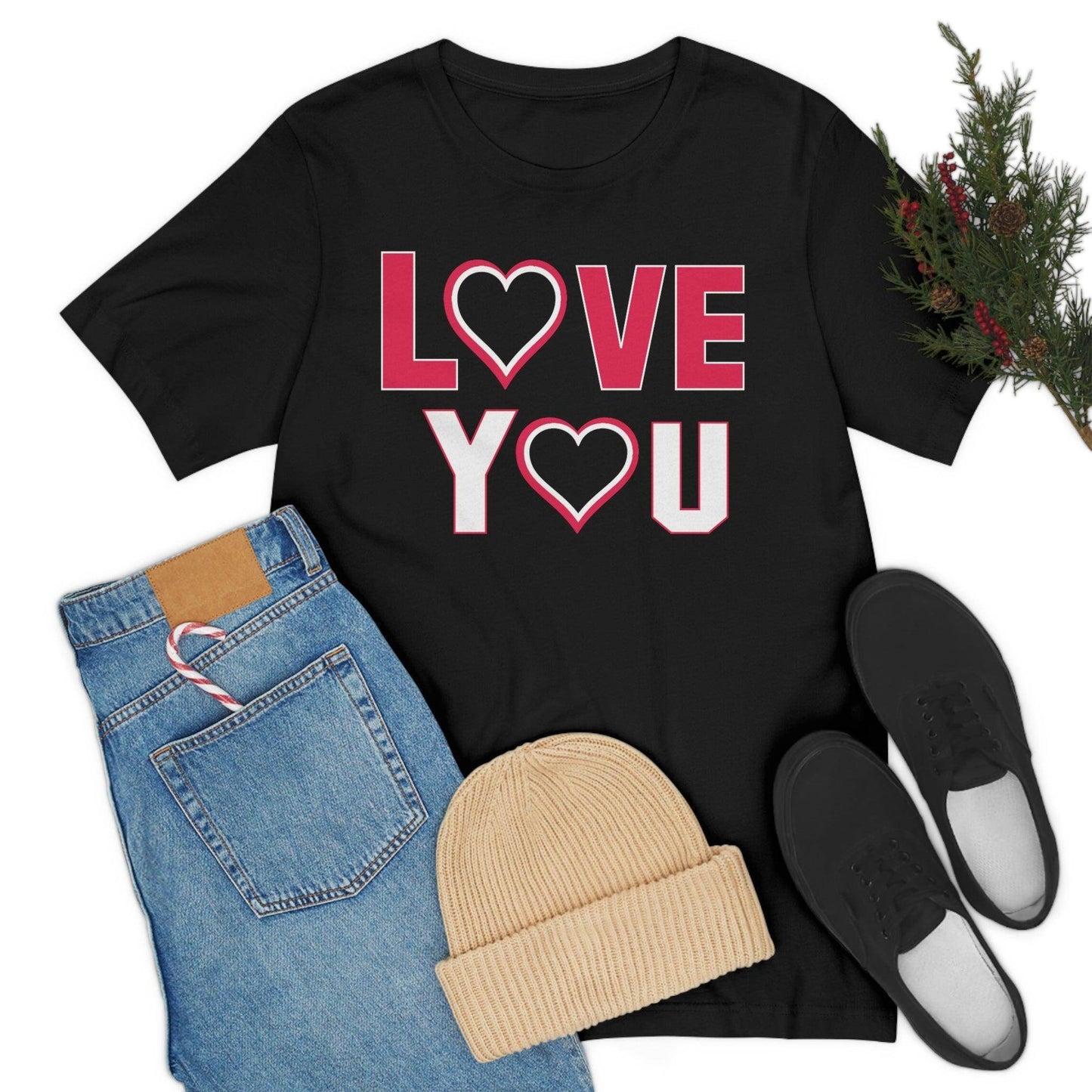 love you heart Tee - Giftsmojo