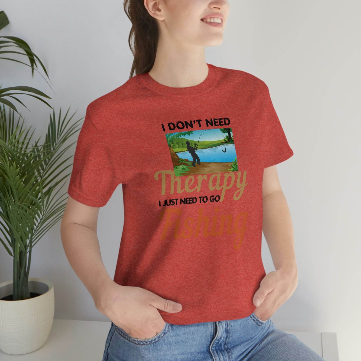 Fishing T-shirt dad shirt dad gift outdoor lover gift - fishing gift nature lover shirt I don't need therapy I just need to go Fishing shirt - Giftsmojo