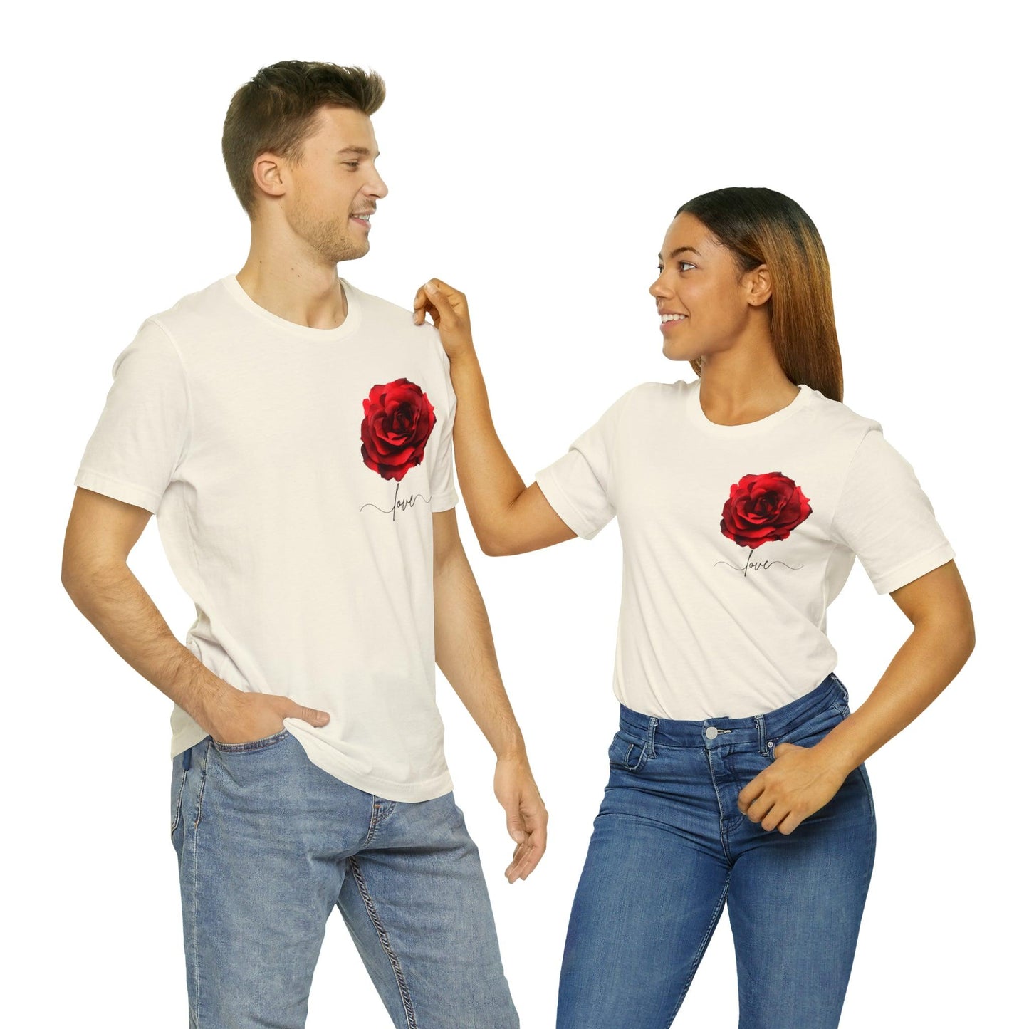 Love Rose Flower shirt, Floral motif, Floral shirt, Engagement gift, Anniversary gift, Wedding gift, gift for Wife, gift for Mom