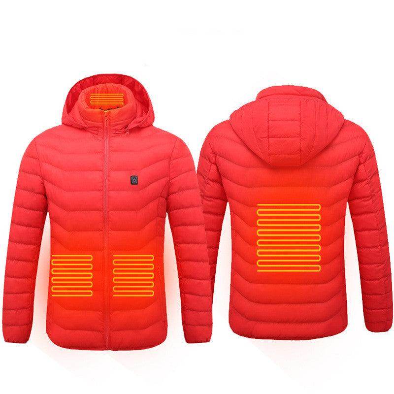 New Heated Jacket Coat USB Electric Jacket Cotton Coat Heater Thermal Clothing Heating Vest Men's Clothes Winter - Giftsmojo