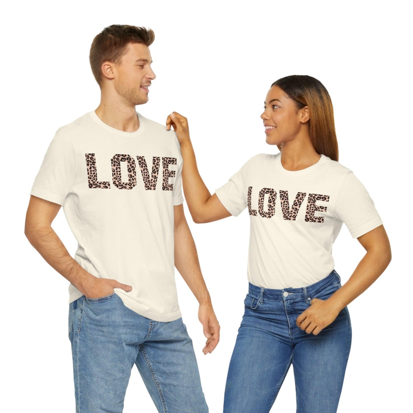 Leopard print love Tee - Giftsmojo