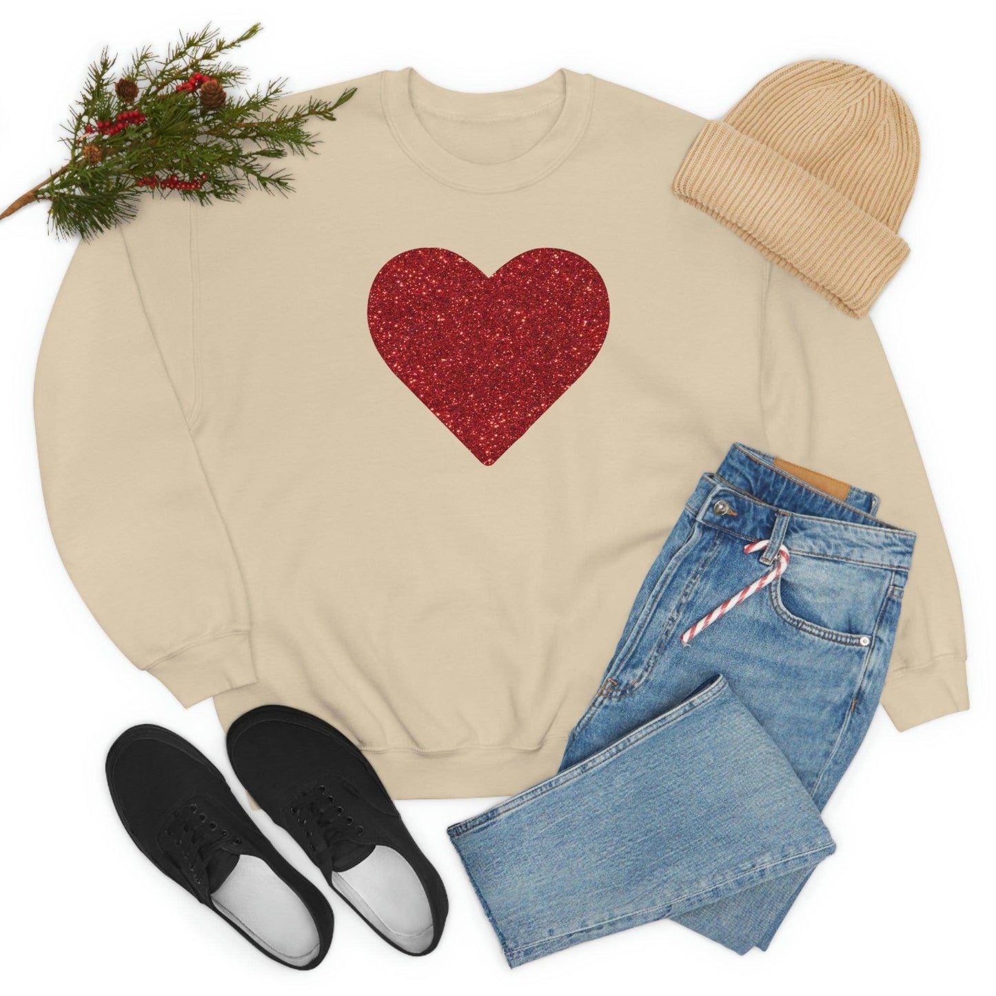 Heart Sweatshirt Love sweatshirt Love Shirt Cute Love Shirt with Heart Valentine sweatshirt - Matching Love shirt Girlfriend gift Boyfriend - Giftsmojo