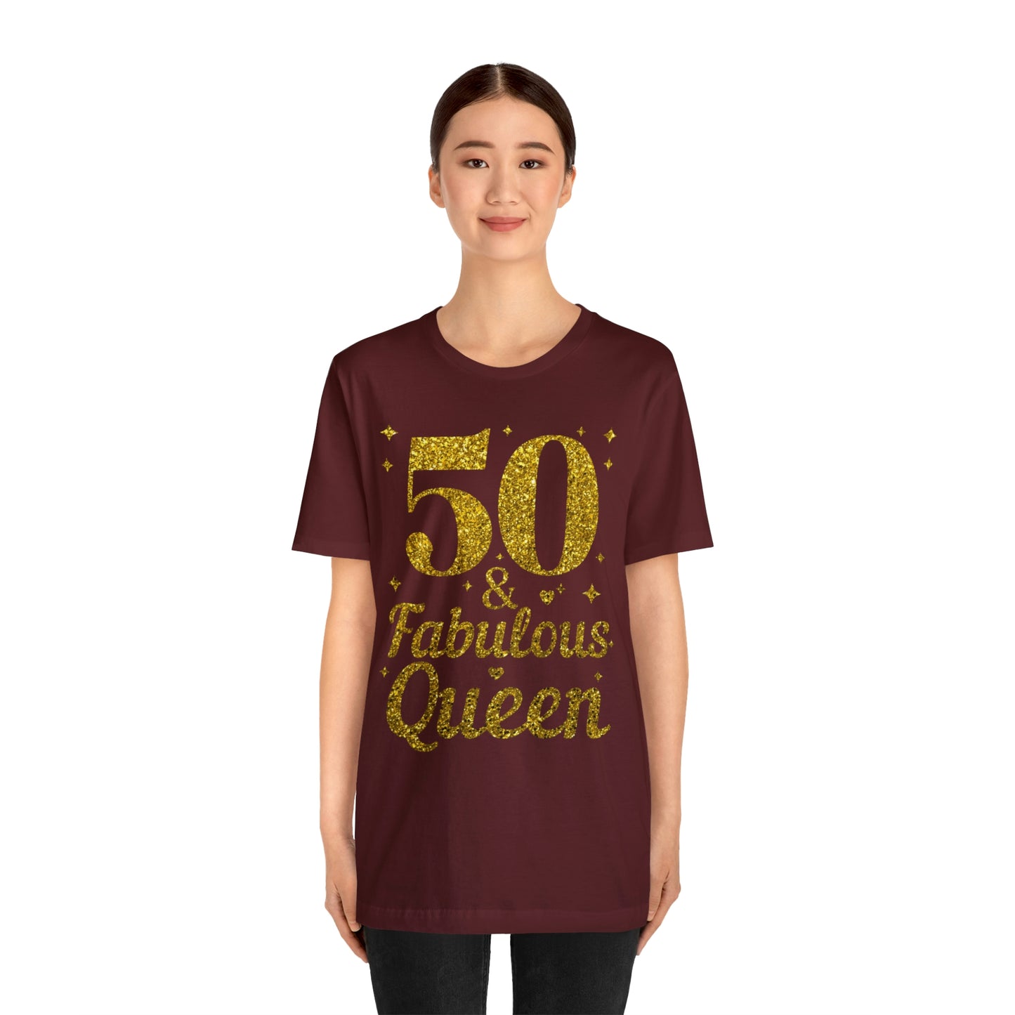 Funny 50th birthday Shirt 50 and Fabulous Queen shirt