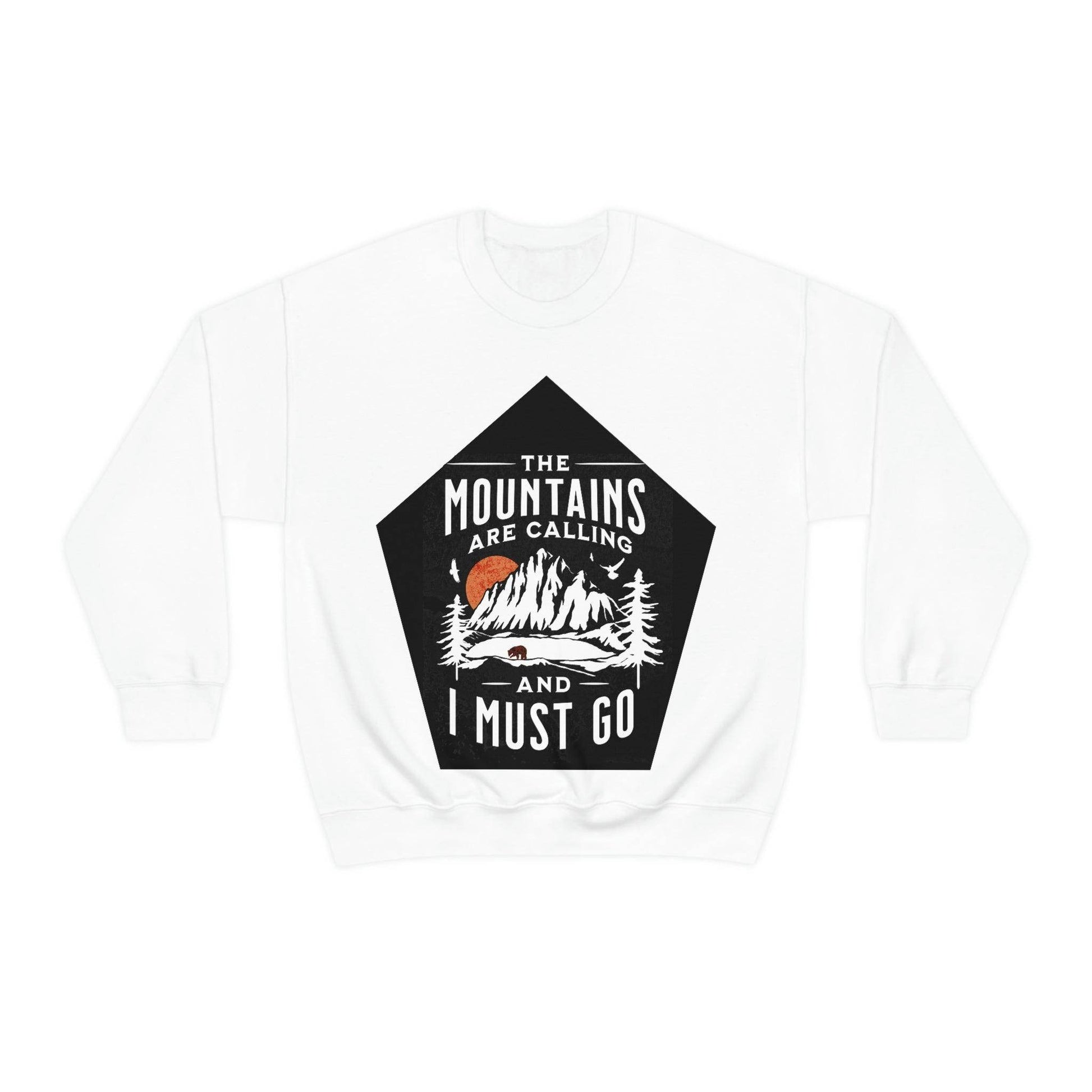 The Mountains are Calling and I Must Go, Crewneck Sweatshirt - Giftsmojo