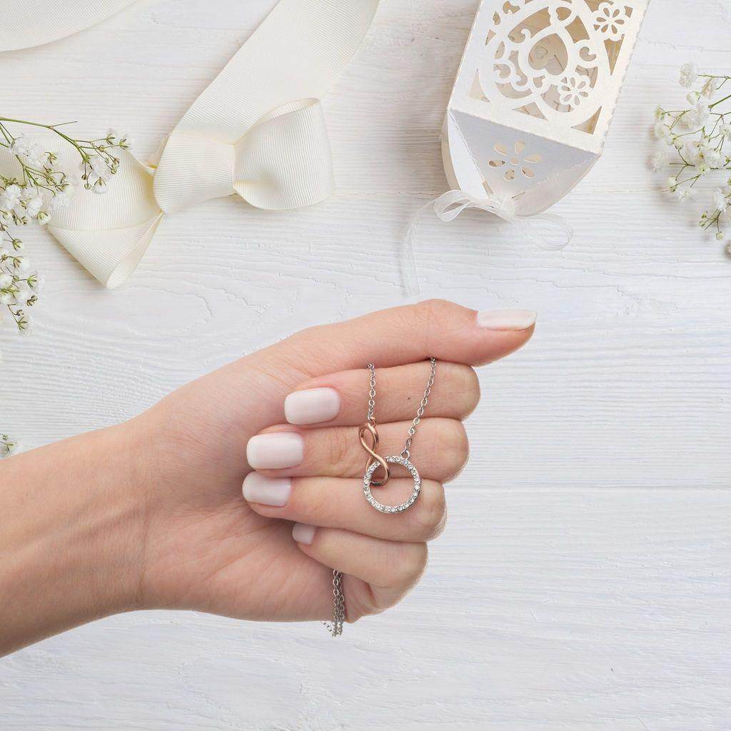 Gift to Mom From Daughter Infinite Bond - Infinity Circle Necklace - Giftsmojo