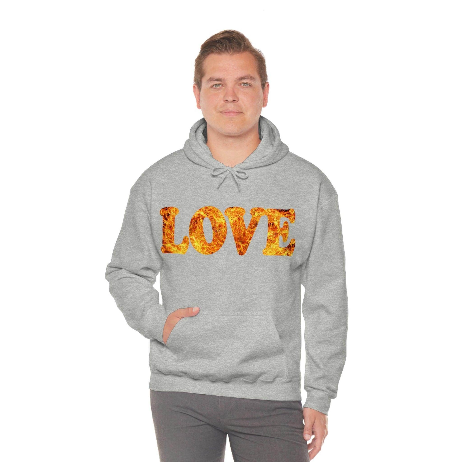 Love Fire Hooded Sweatshirt - Giftsmojo
