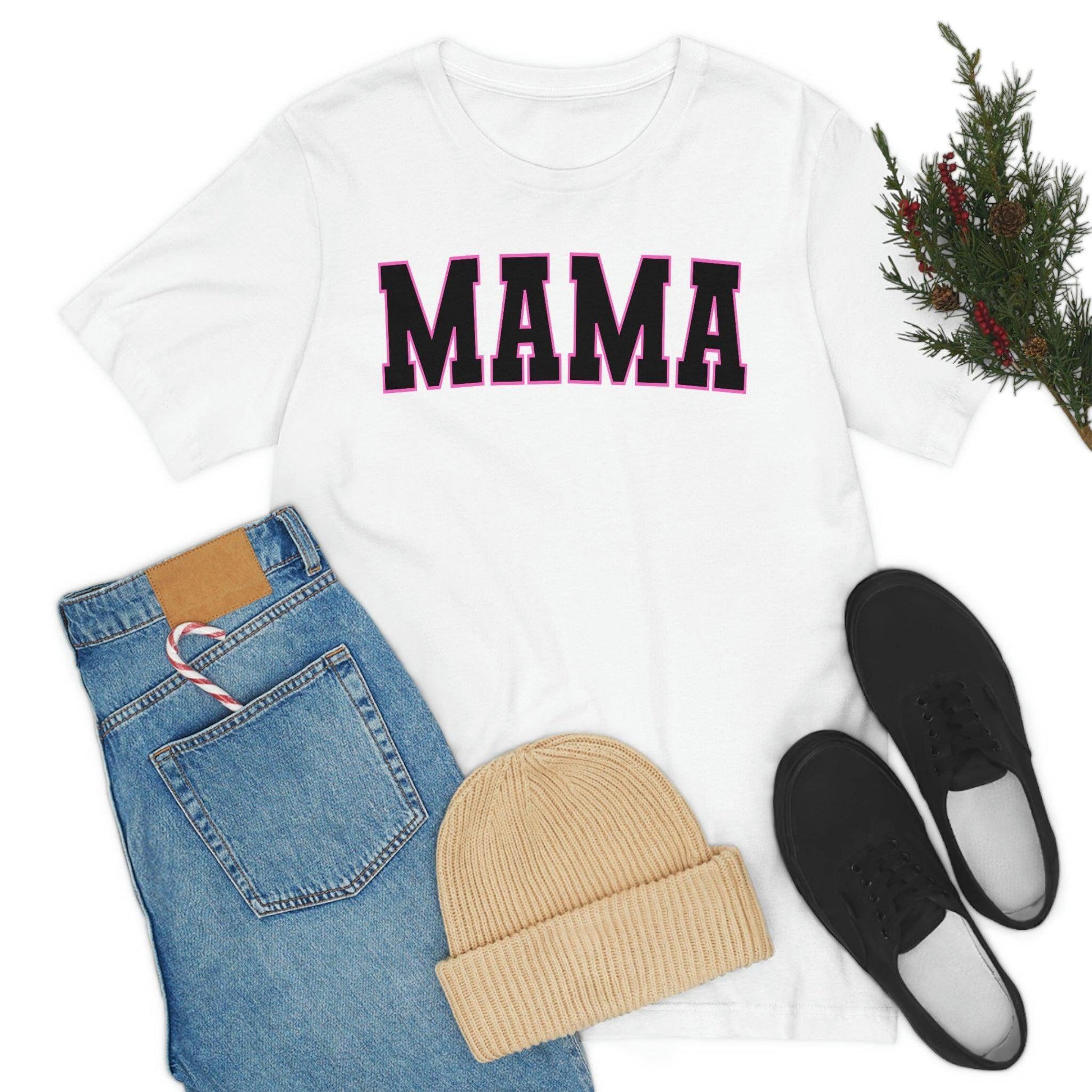 Cute Mama shirt mom shirt gift for her - mothers day shirt mothers day gift mom life shirt - retro mama shirt boy mama shirt mama t-shirt - Giftsmojo
