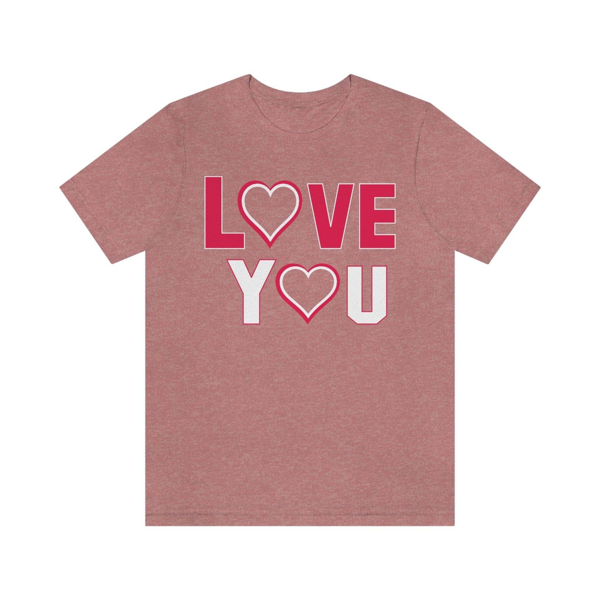 love you heart Tee - Giftsmojo