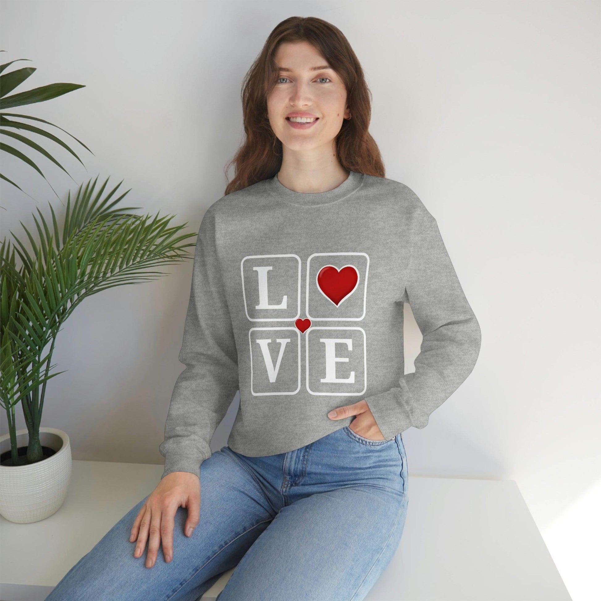 Love square Hearts Sweatshirt - Giftsmojo