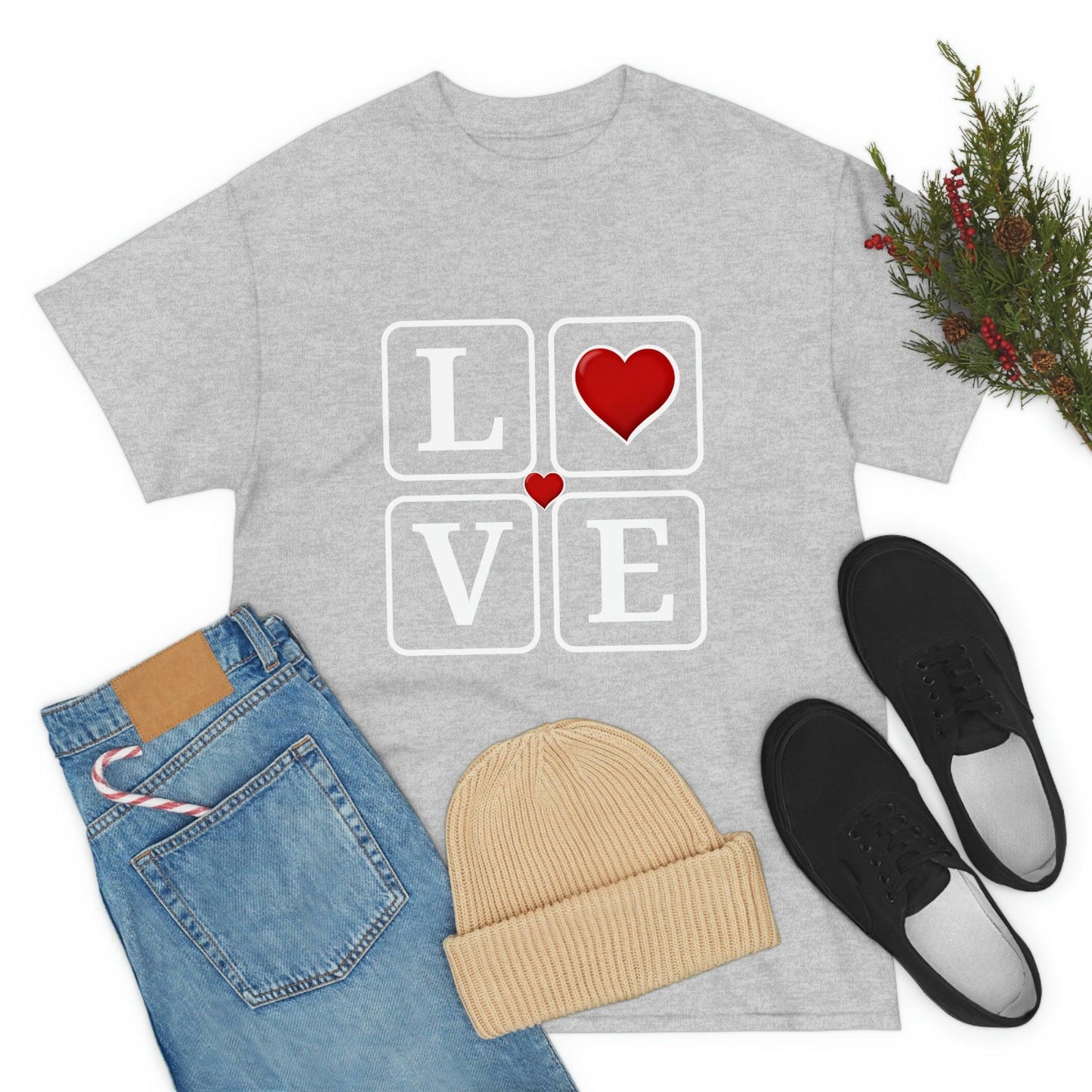 Love square Hearts Shirt, Great Gift for Valentine's day, birthday, engagement, anniversary and many more