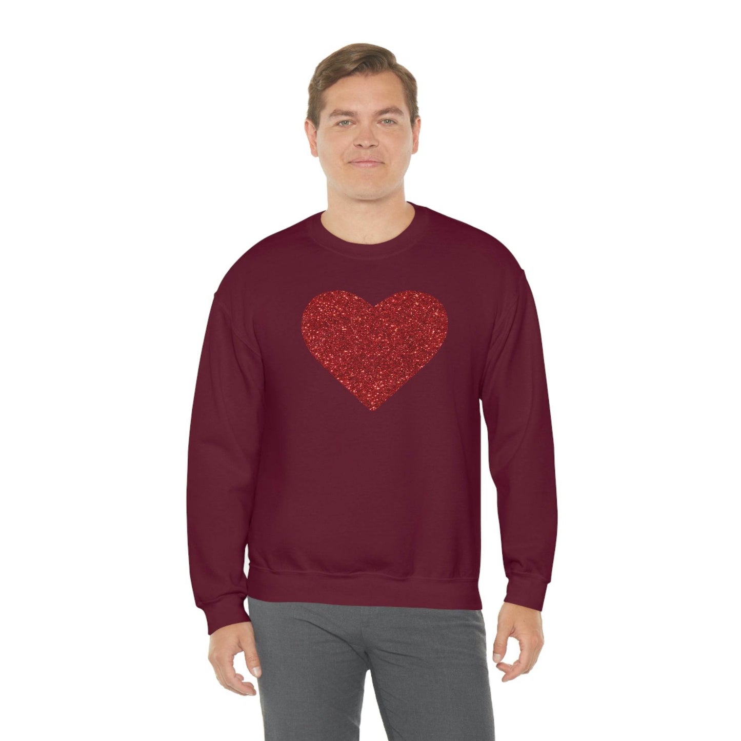 Heart Sweatshirt Love sweatshirt Love Shirt Cute Love Shirt with Heart Valentine sweatshirt - Matching Love shirt Girlfriend gift Boyfriend - Giftsmojo