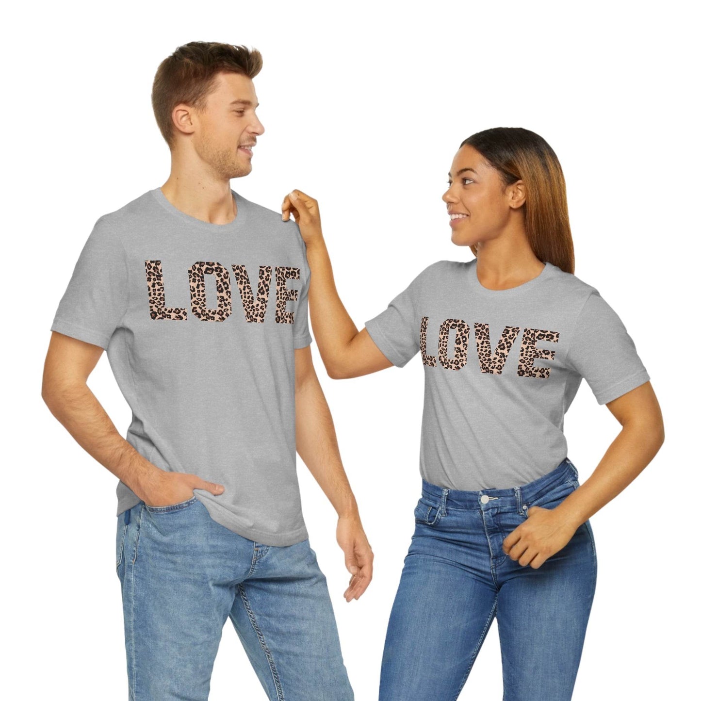 Leopard print love Tee - Giftsmojo