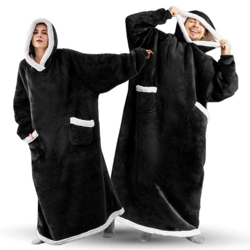 Winter TV Hoodie Blanket Winter Warm Home Clothes Women Men Oversized Pullover With Pockets - Giftsmojo