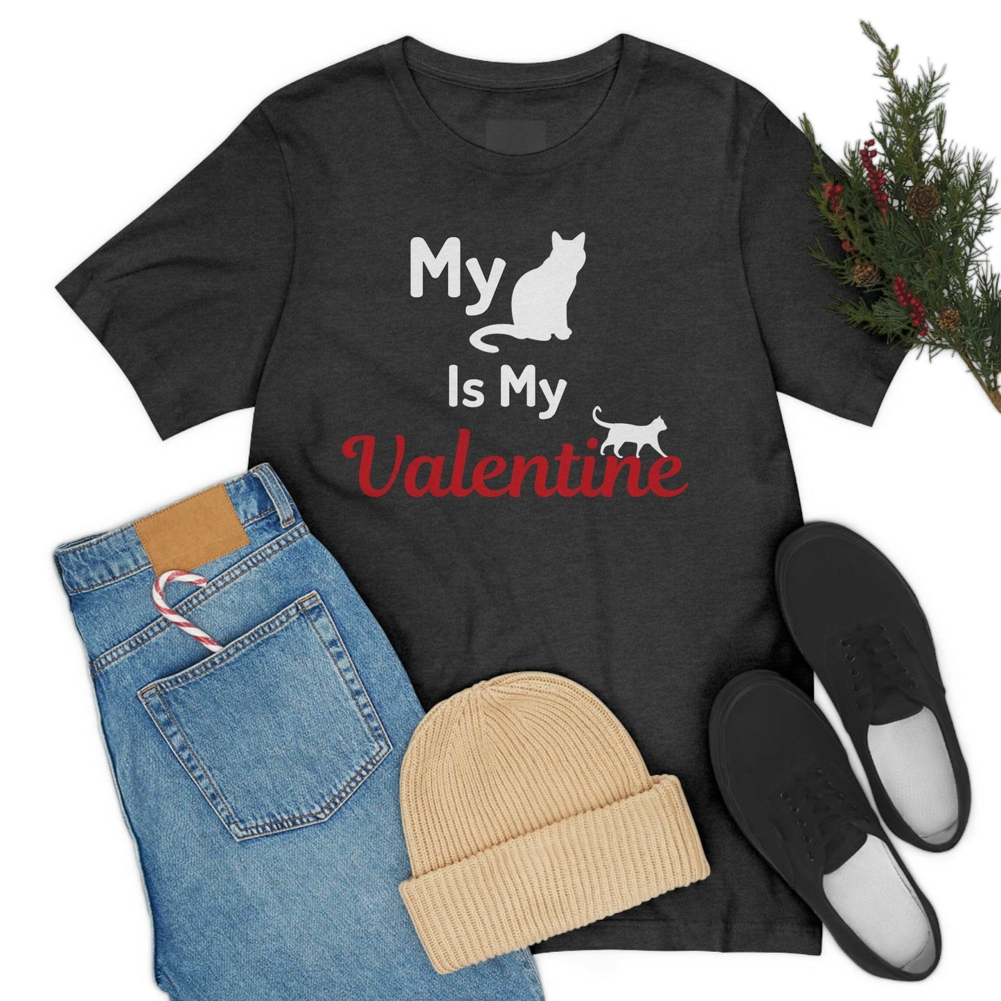 My Cat is My Valentine, Pet lover Valentine shirt - Cute cat lover shirt - gift for cat lovers - Giftsmojo