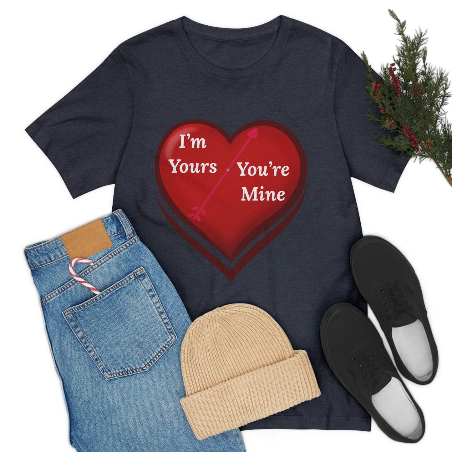 I'm Yours and You're Mine Heart Tee - Giftsmojo