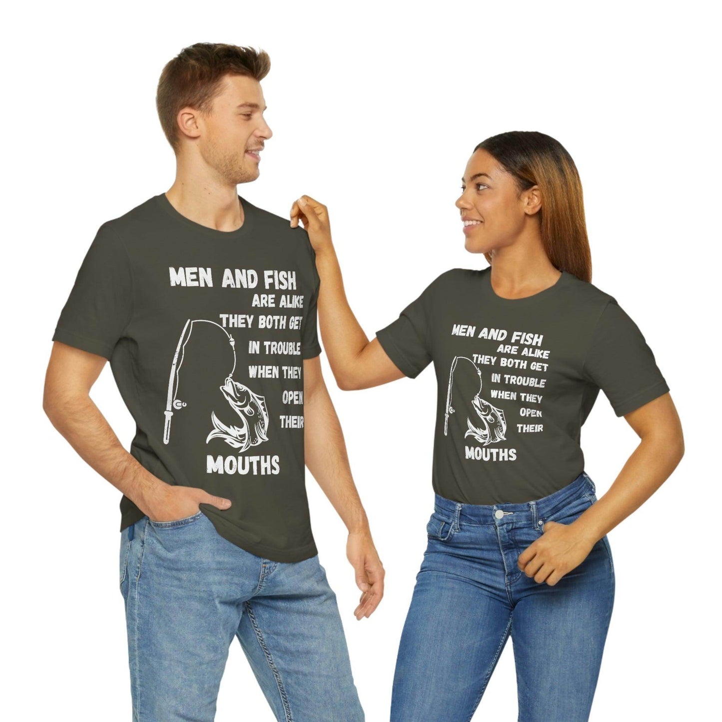 Men and Fish are Alike - Funny fishing shirt - Giftsmojo