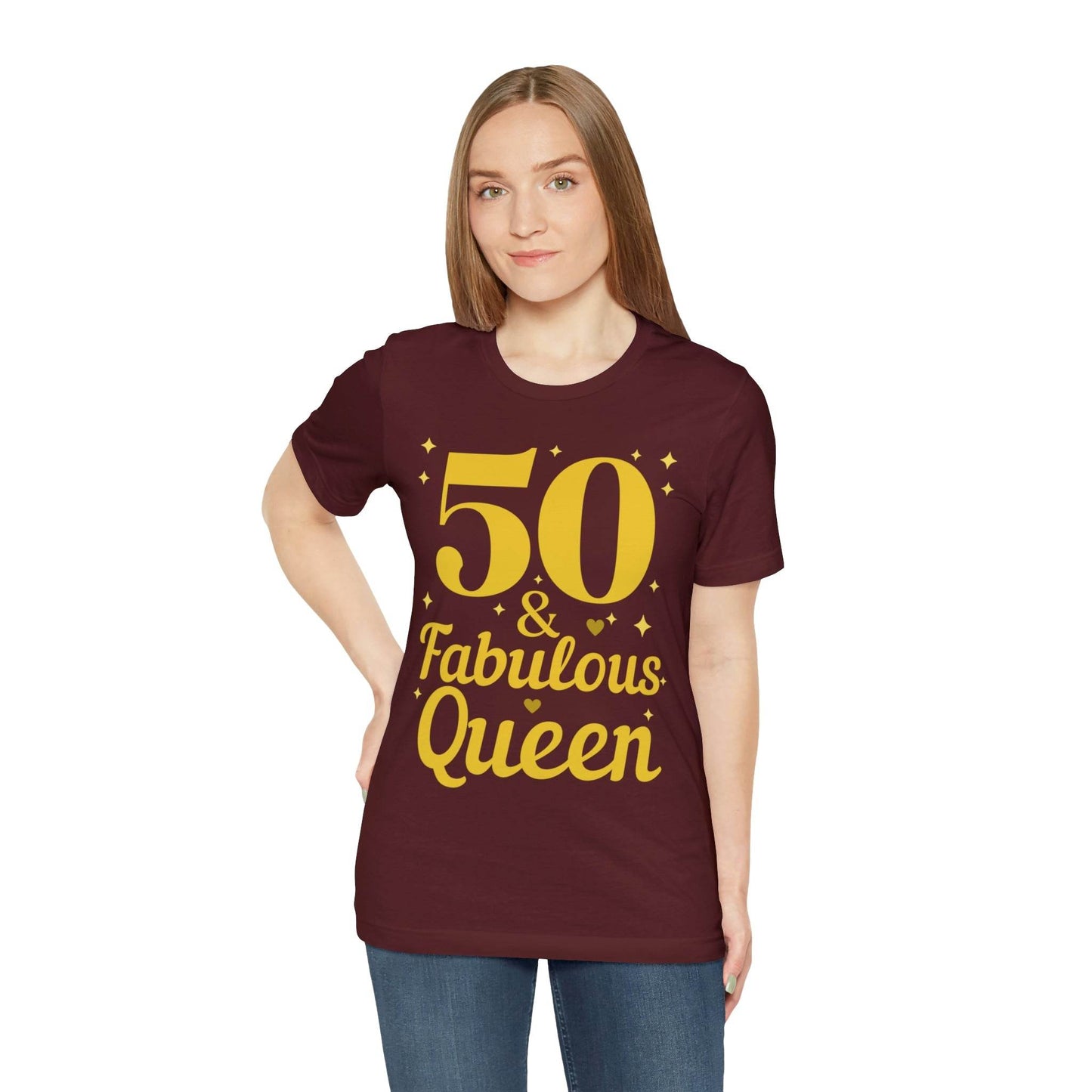 50 and Fabulous Queen shirt, Funny 50th birthday shirt - Giftsmojo
