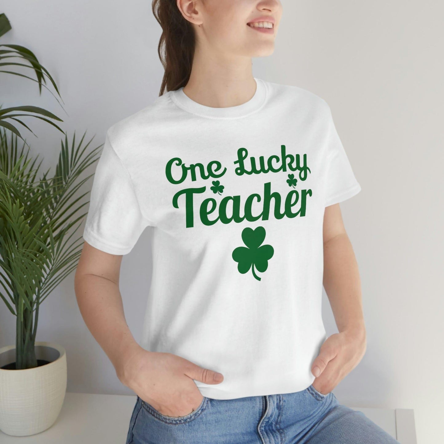 One Lucky Teacher Shirt feeling Lucky St Patrick's Day shirt - Funny St Paddy's day Funny Shirt