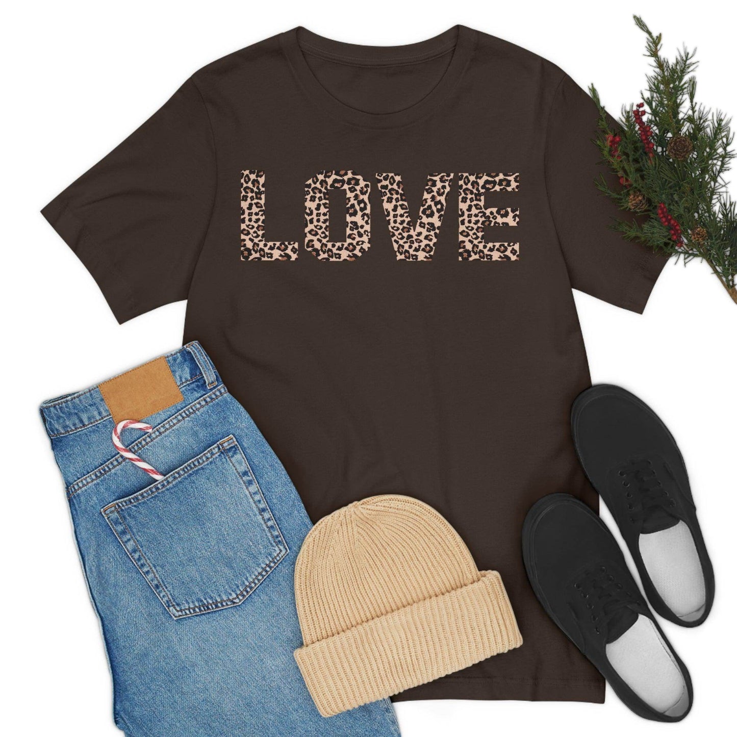Leopard print love Tee - Giftsmojo